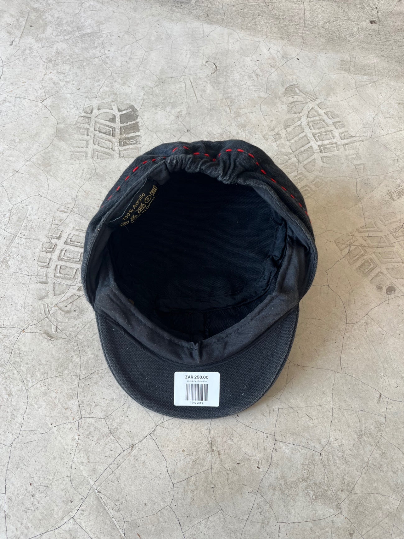 Black & Red Army Cap