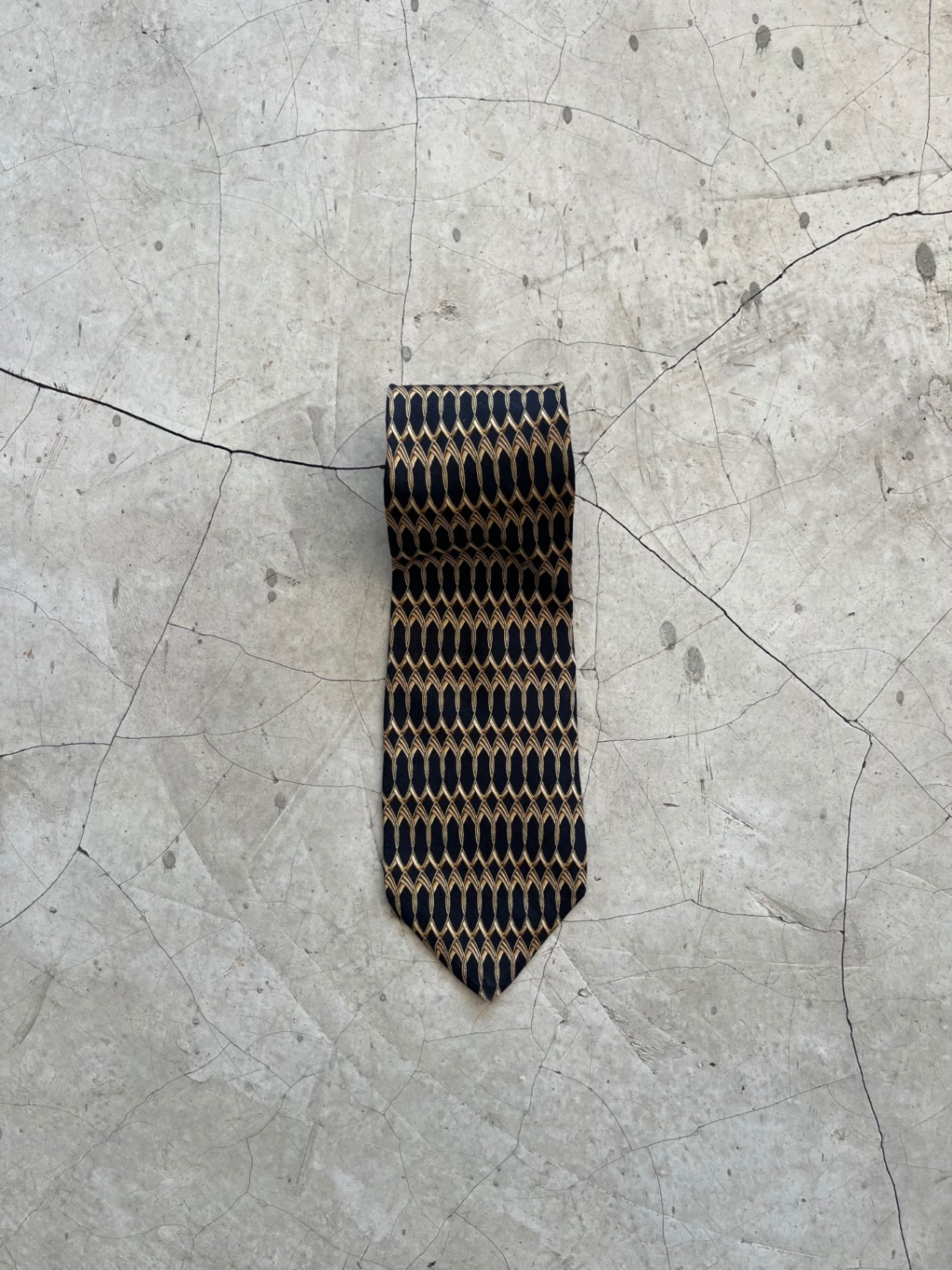 Christian Dior Black Printed Tie