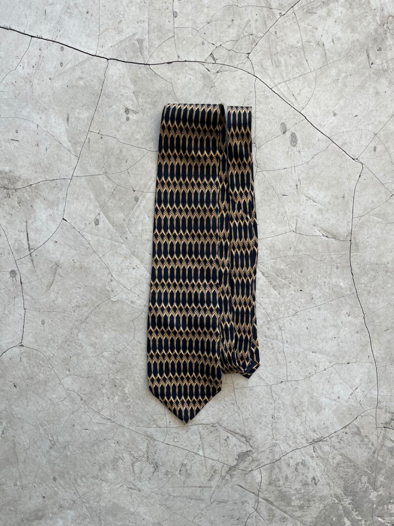 Christian Dior Black Printed Tie