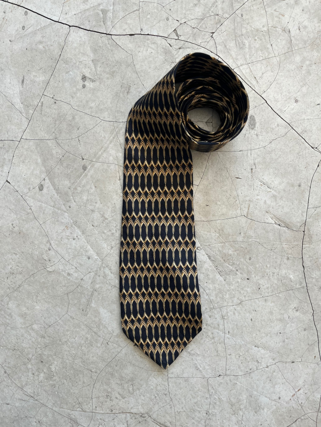 Christian Dior Black Printed Tie