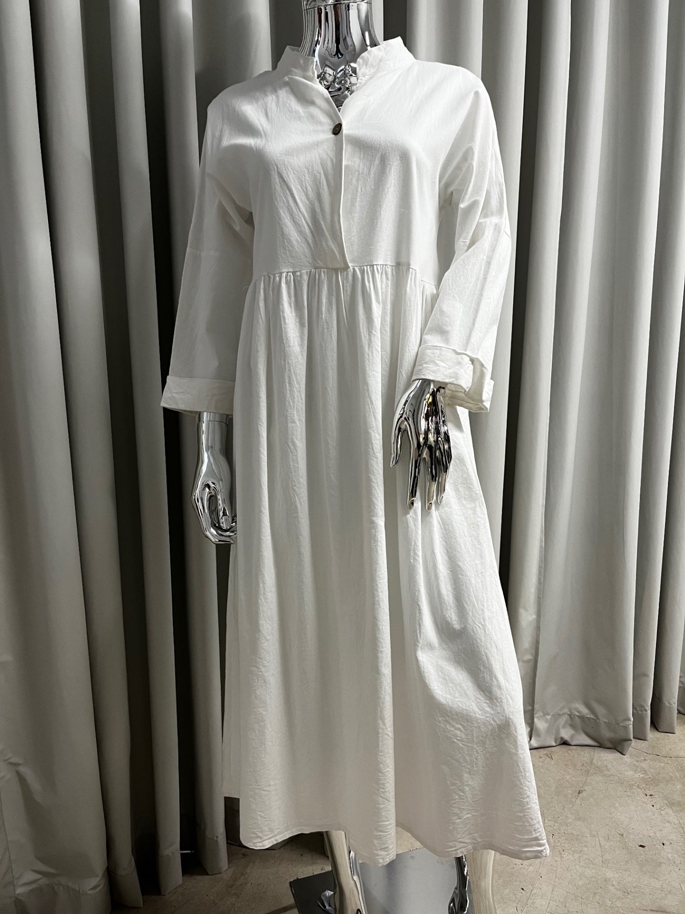 Chinese Collar Maxi Dress