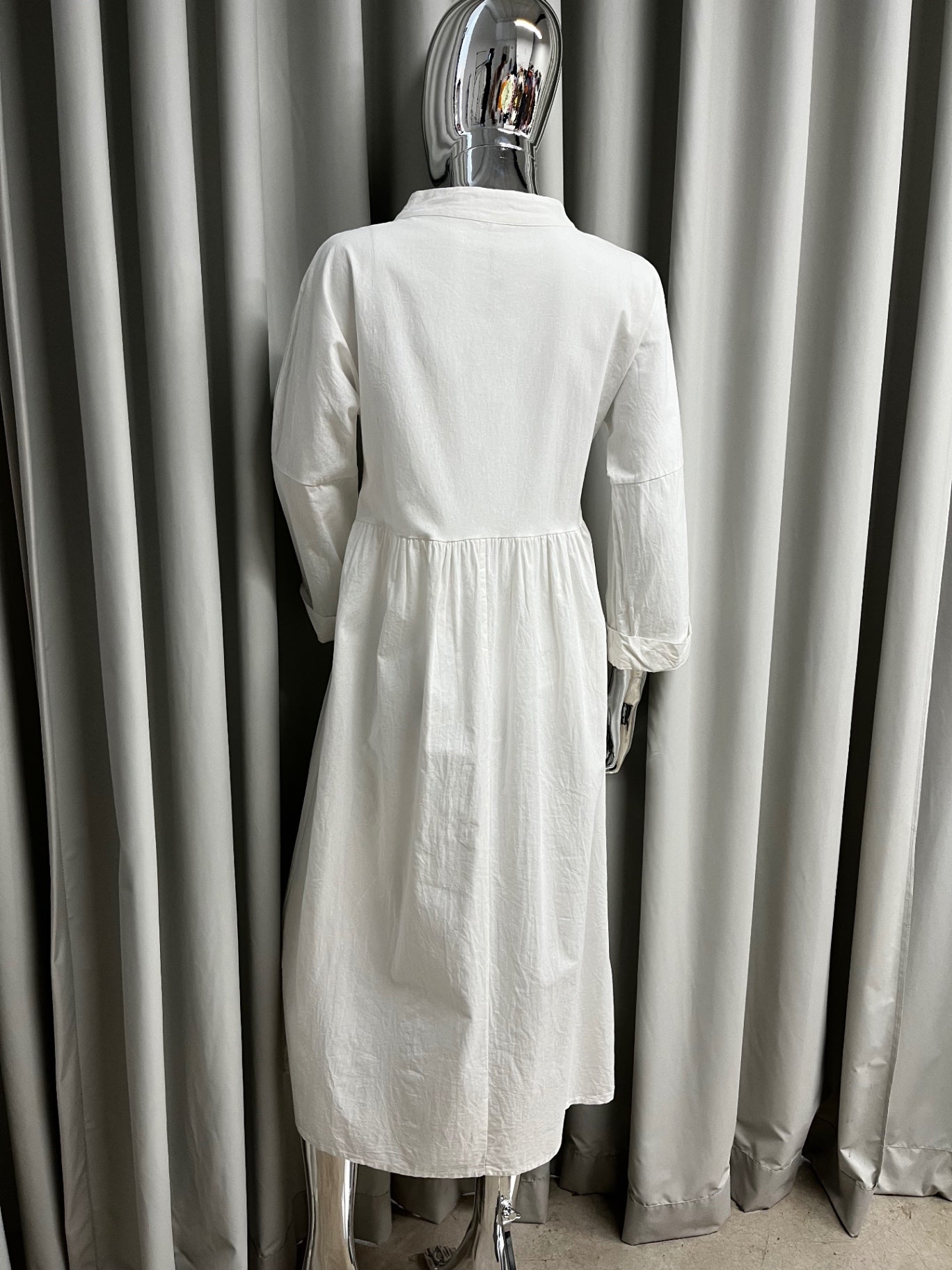 Chinese Collar Maxi Dress