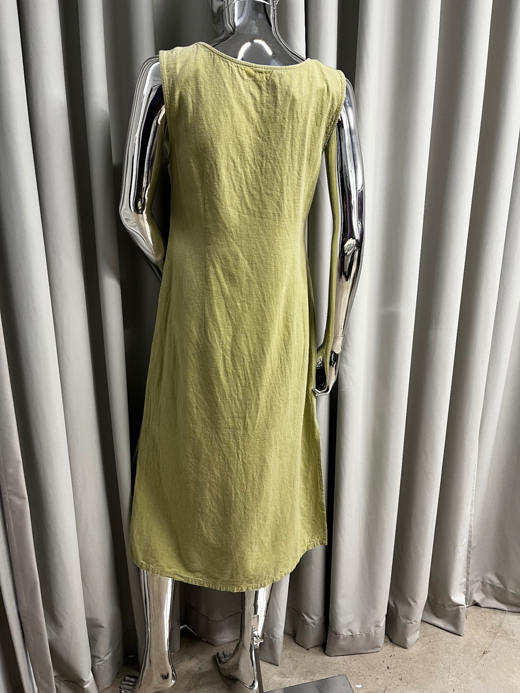 Green Linen Dress