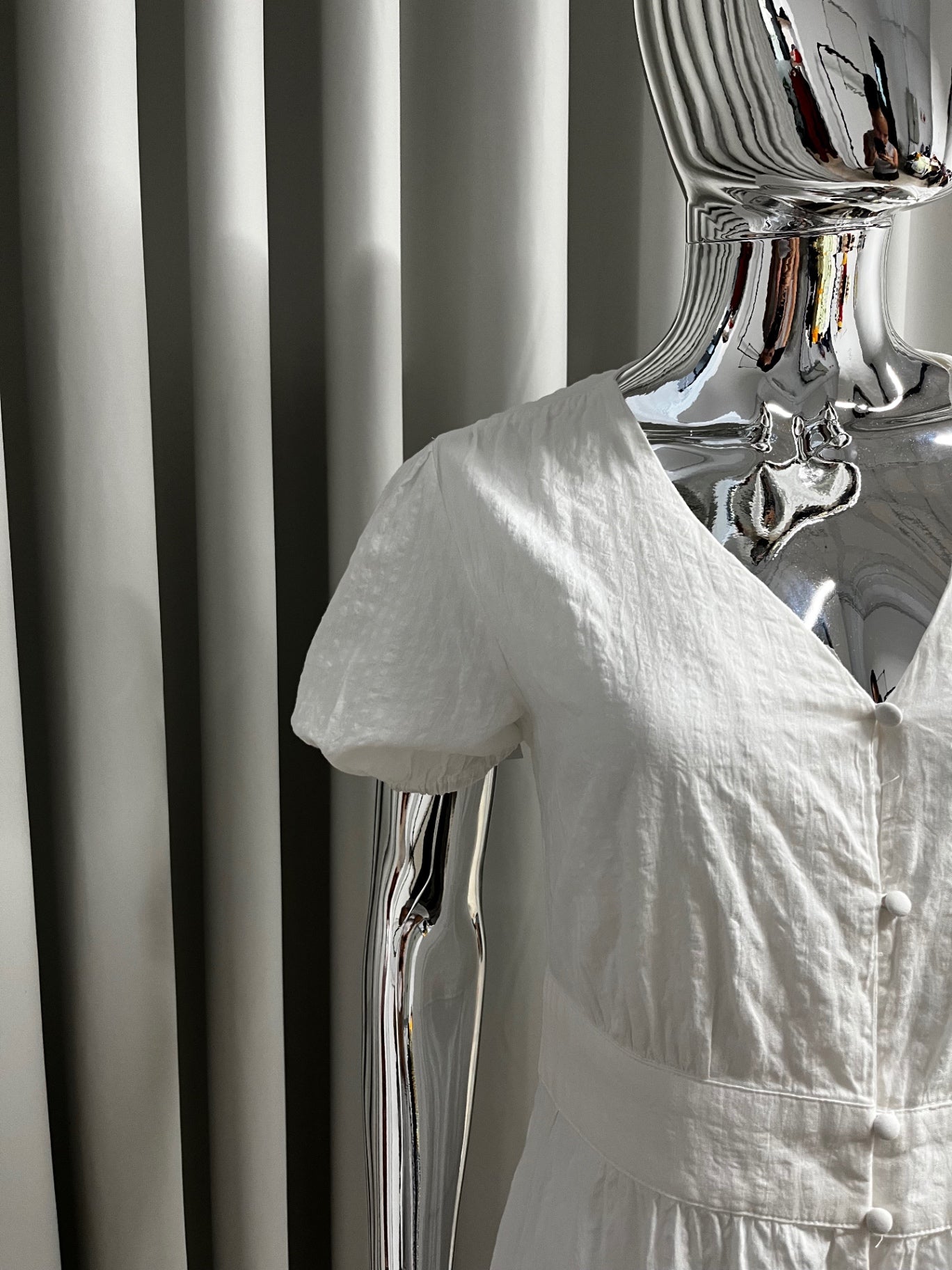 White Button Down Dress