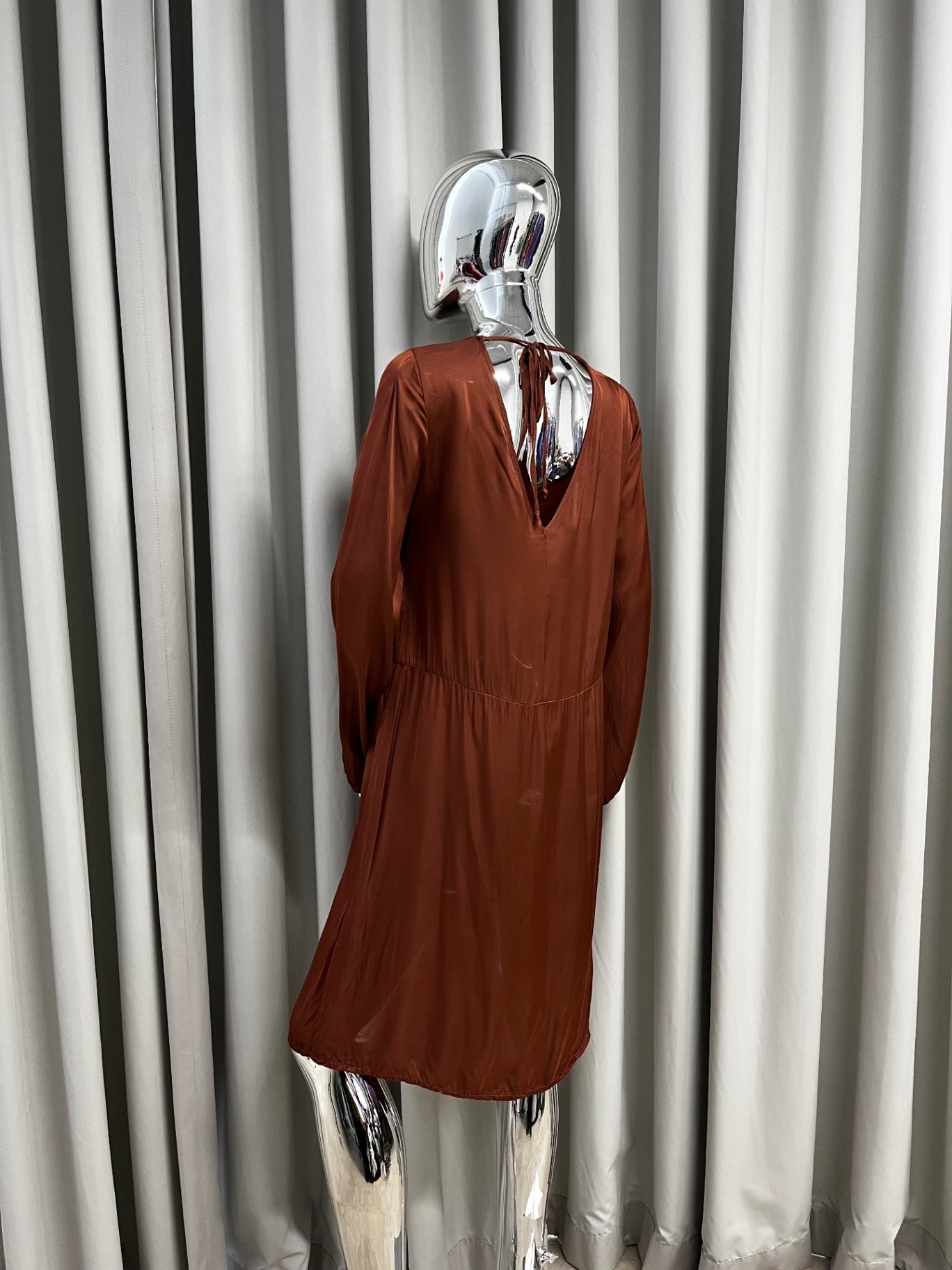 I Am Brown V-neck Dress