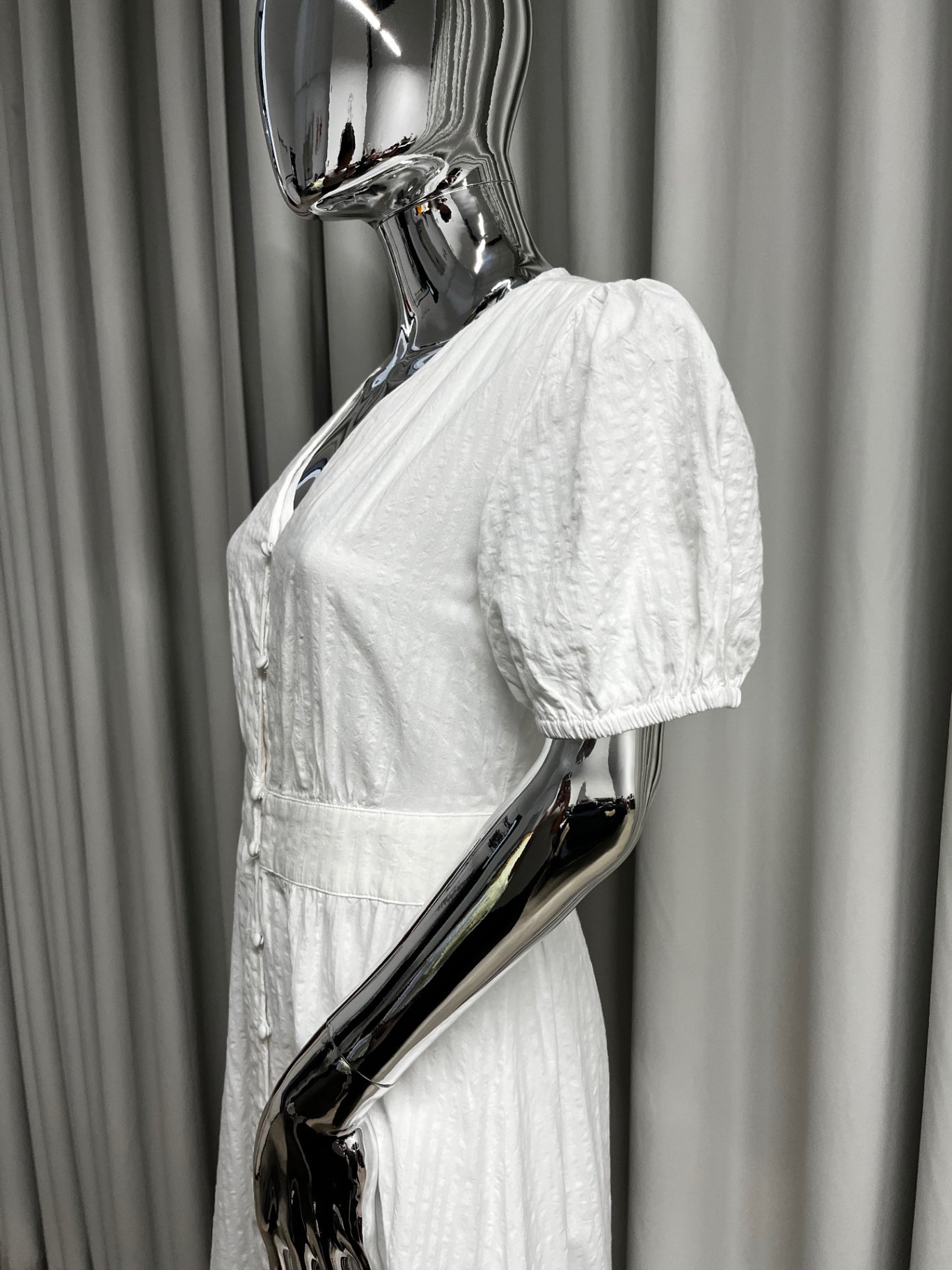 White Button Down Dress