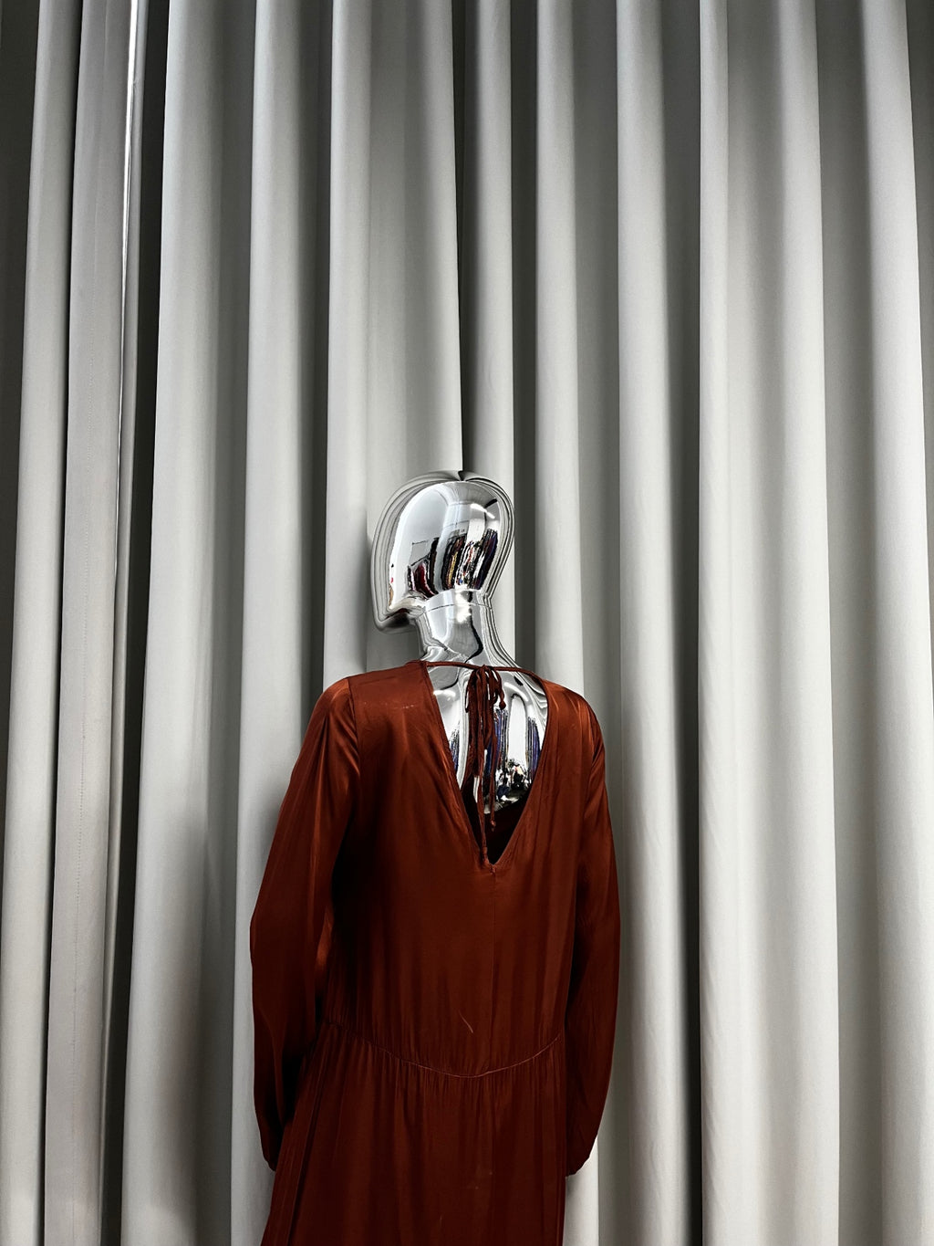 I Am Brown V-neck Dress