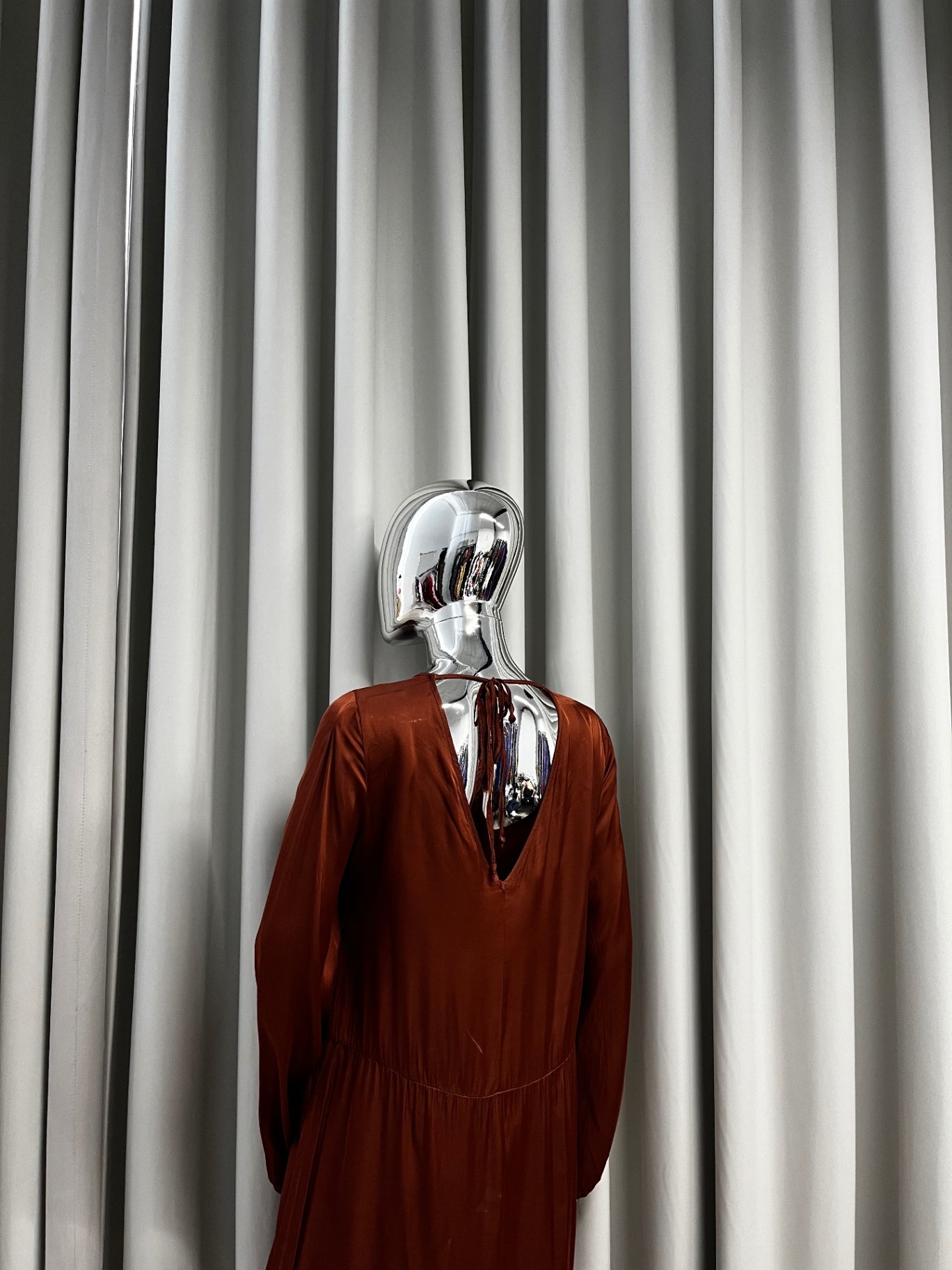 I Am Brown V-neck Dress