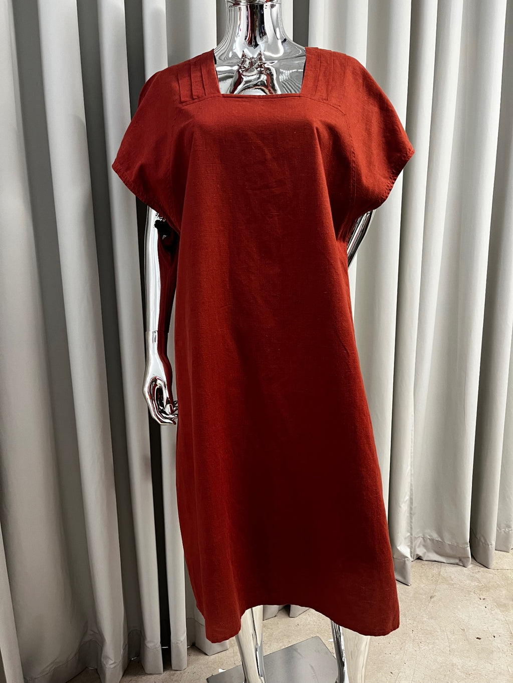 Burnt Orange Shift Dress