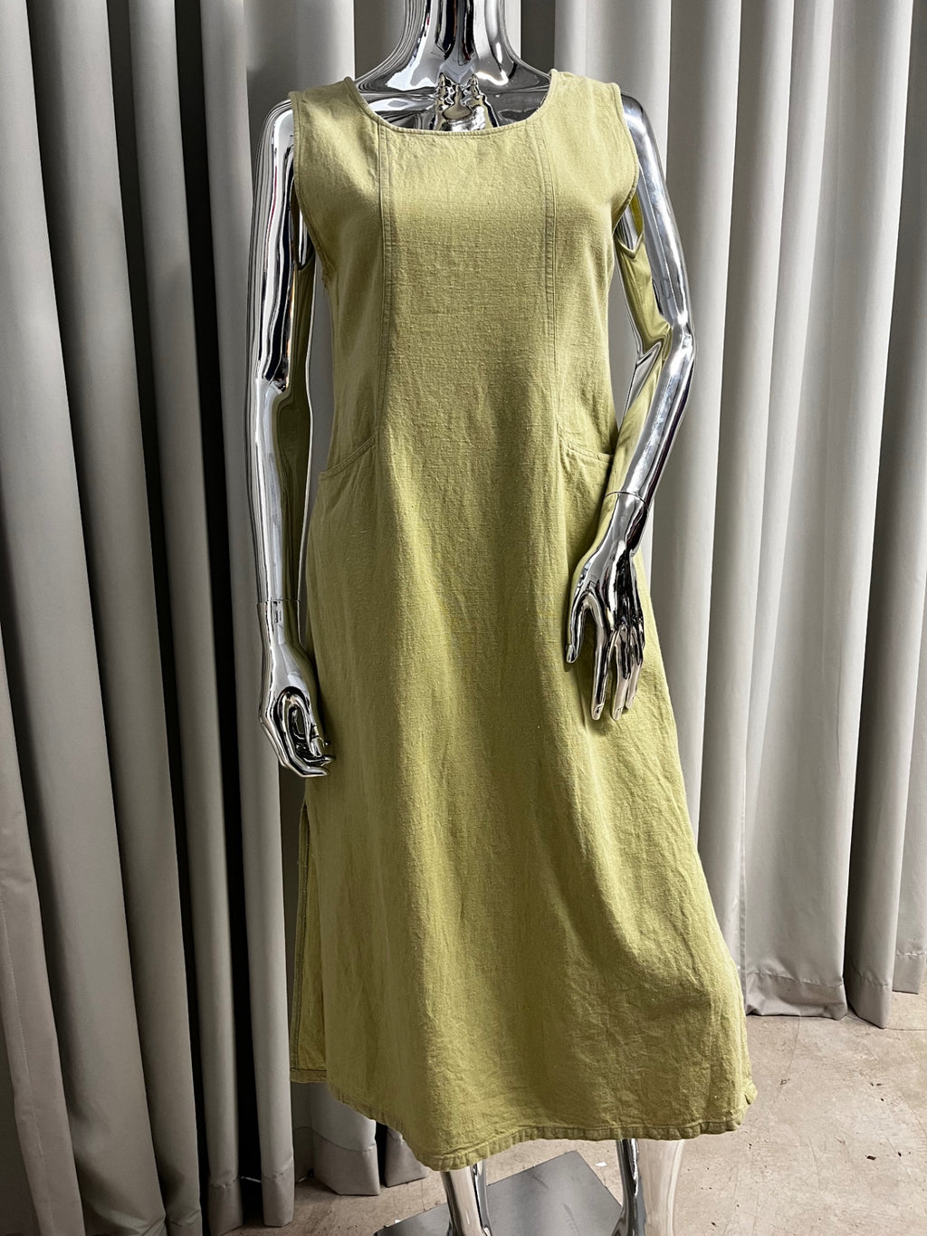 Green Linen Dress