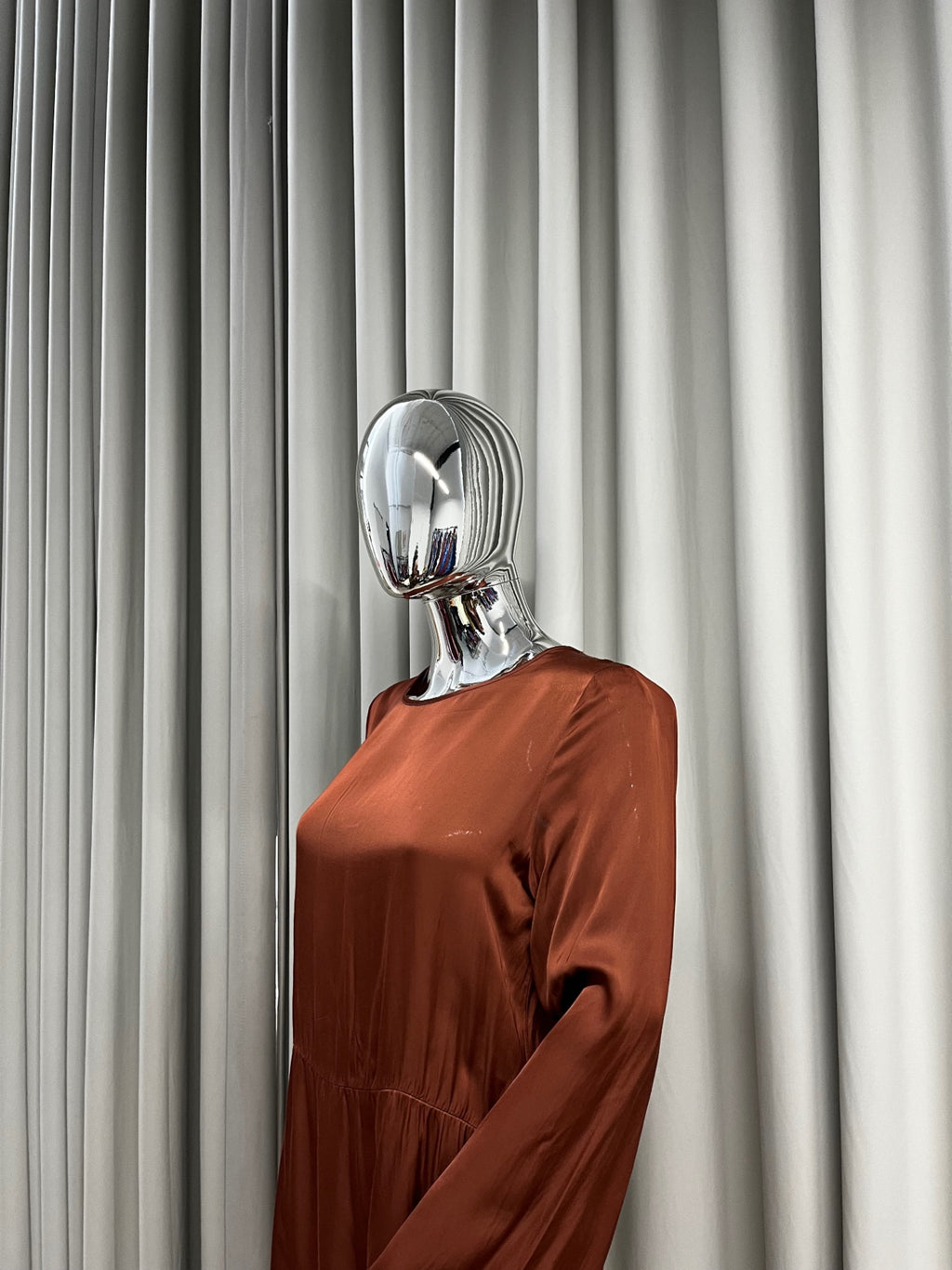 I Am Brown V-neck Dress