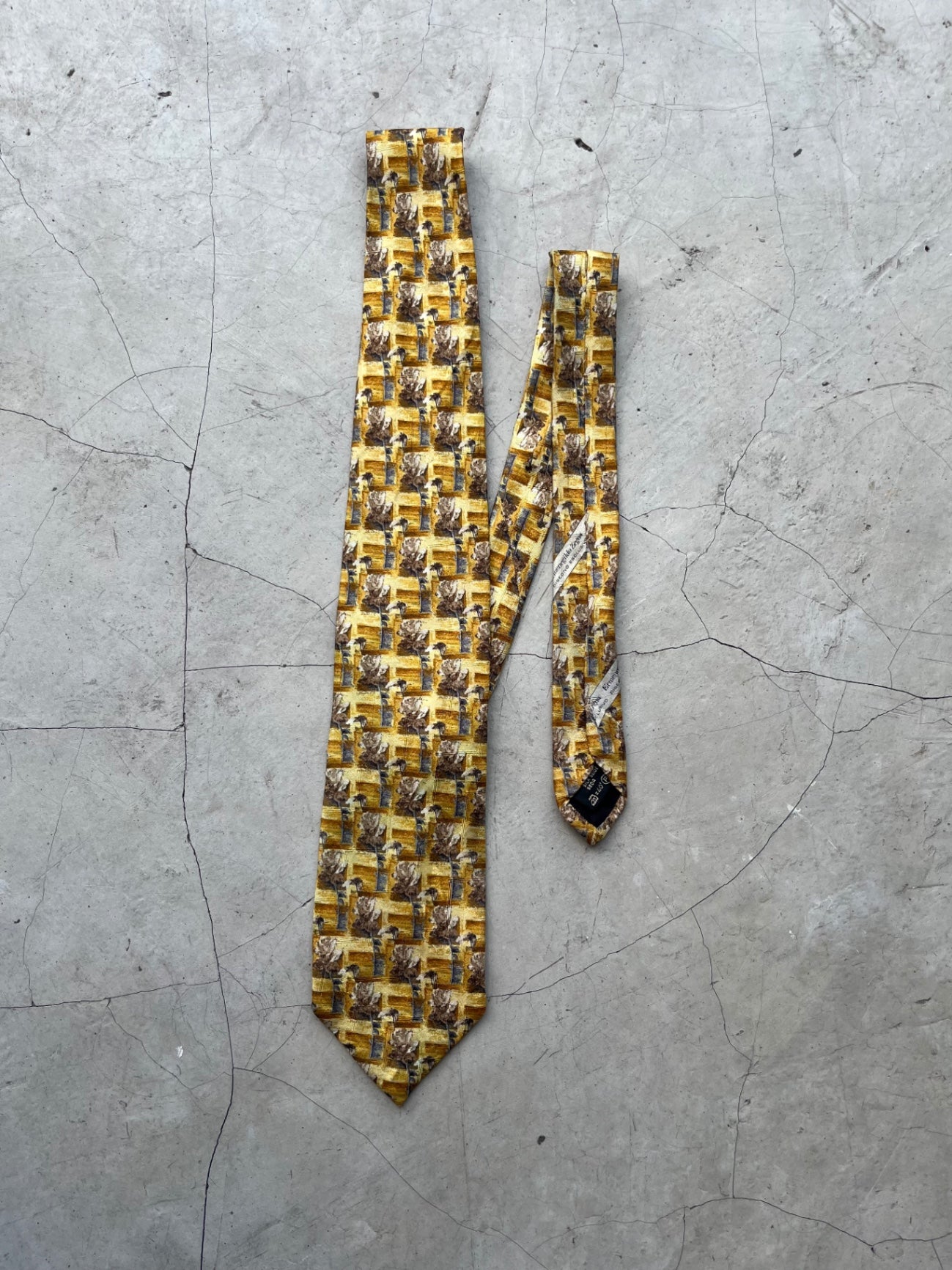 Ermenegildo Yellow Floral Printed Tie