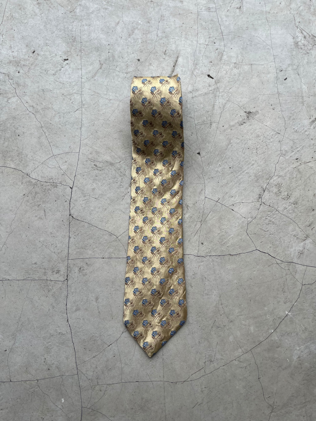 Ermenegildo Gold Floral Printed Tie