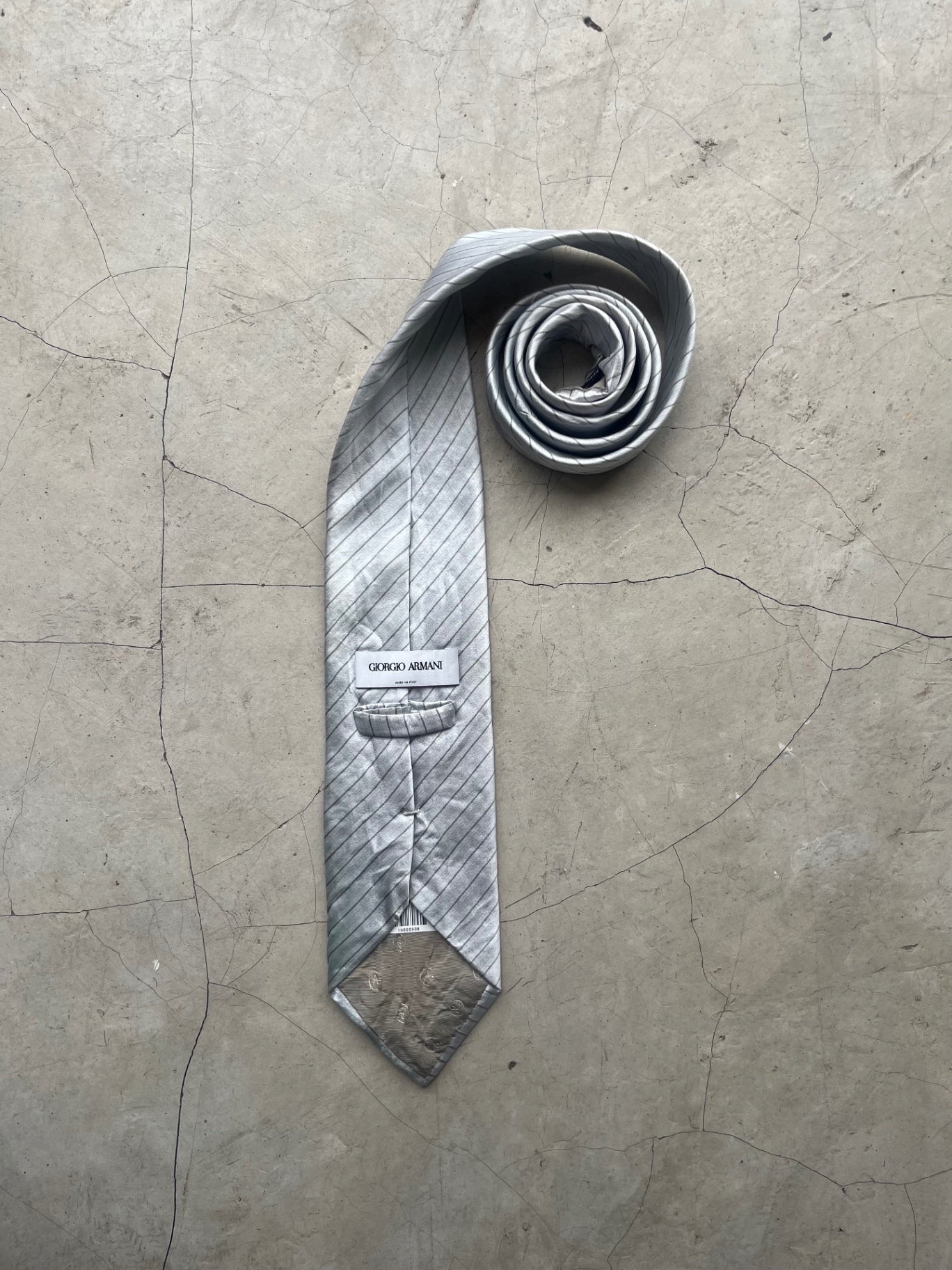 Giorgio Armani Silver Striped Tie