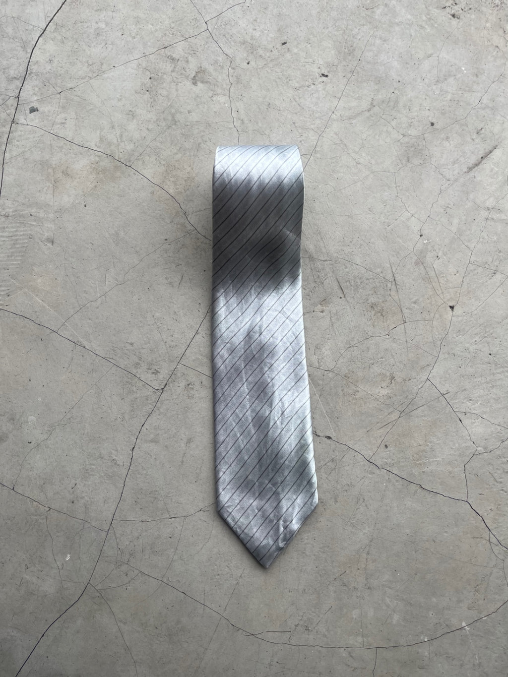 Giorgio Armani Silver Striped Tie