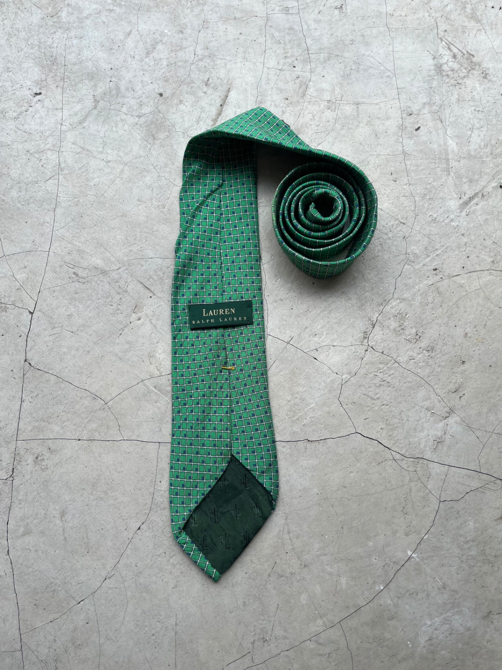 Lauren Ralph Lauren Green Printed Tie