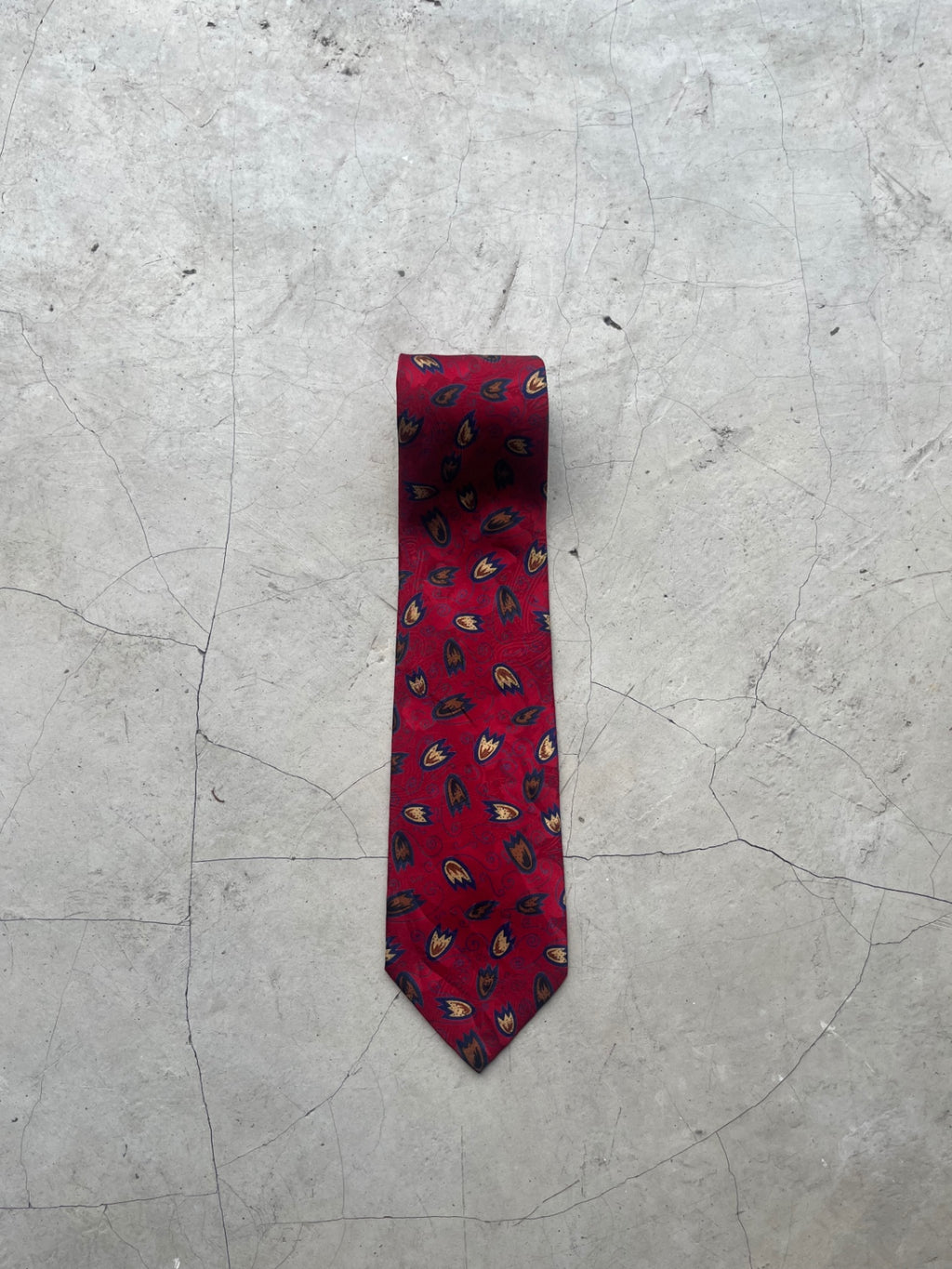 Christian Dior Monsieur Red Printed Tie
