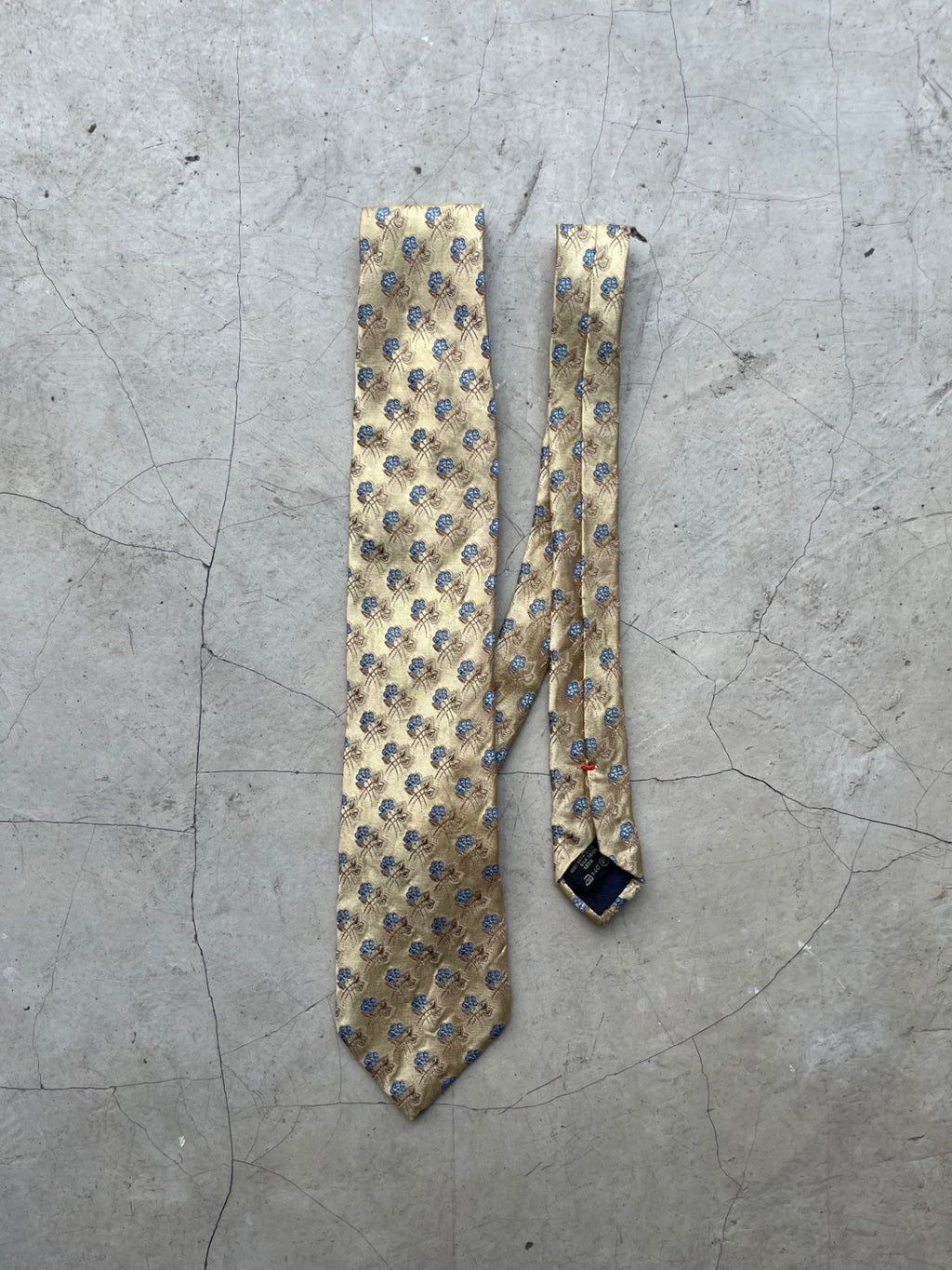 Ermenegildo Gold Floral Printed Tie