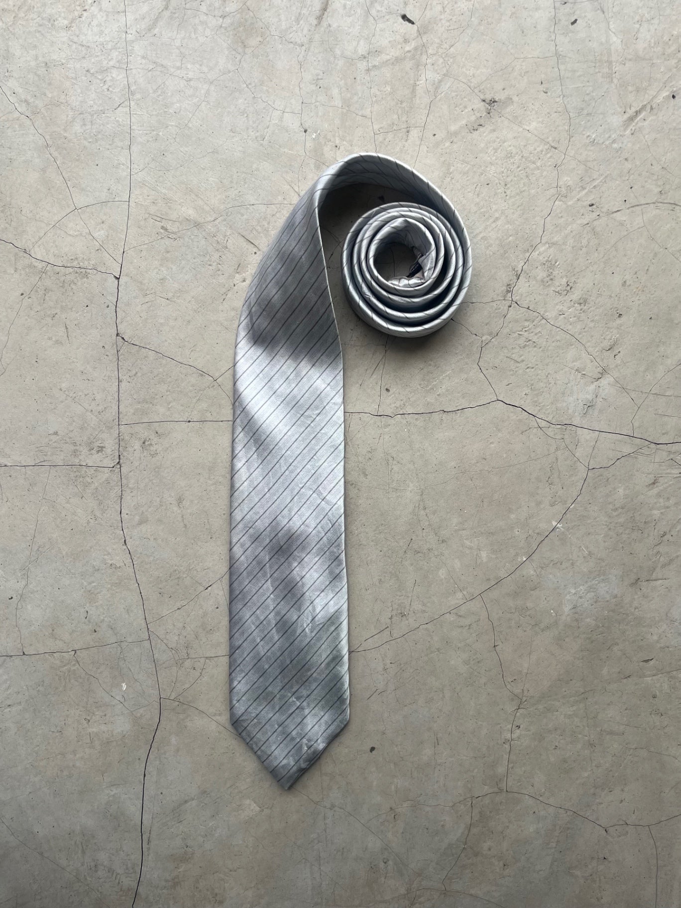 Giorgio Armani Silver Striped Tie