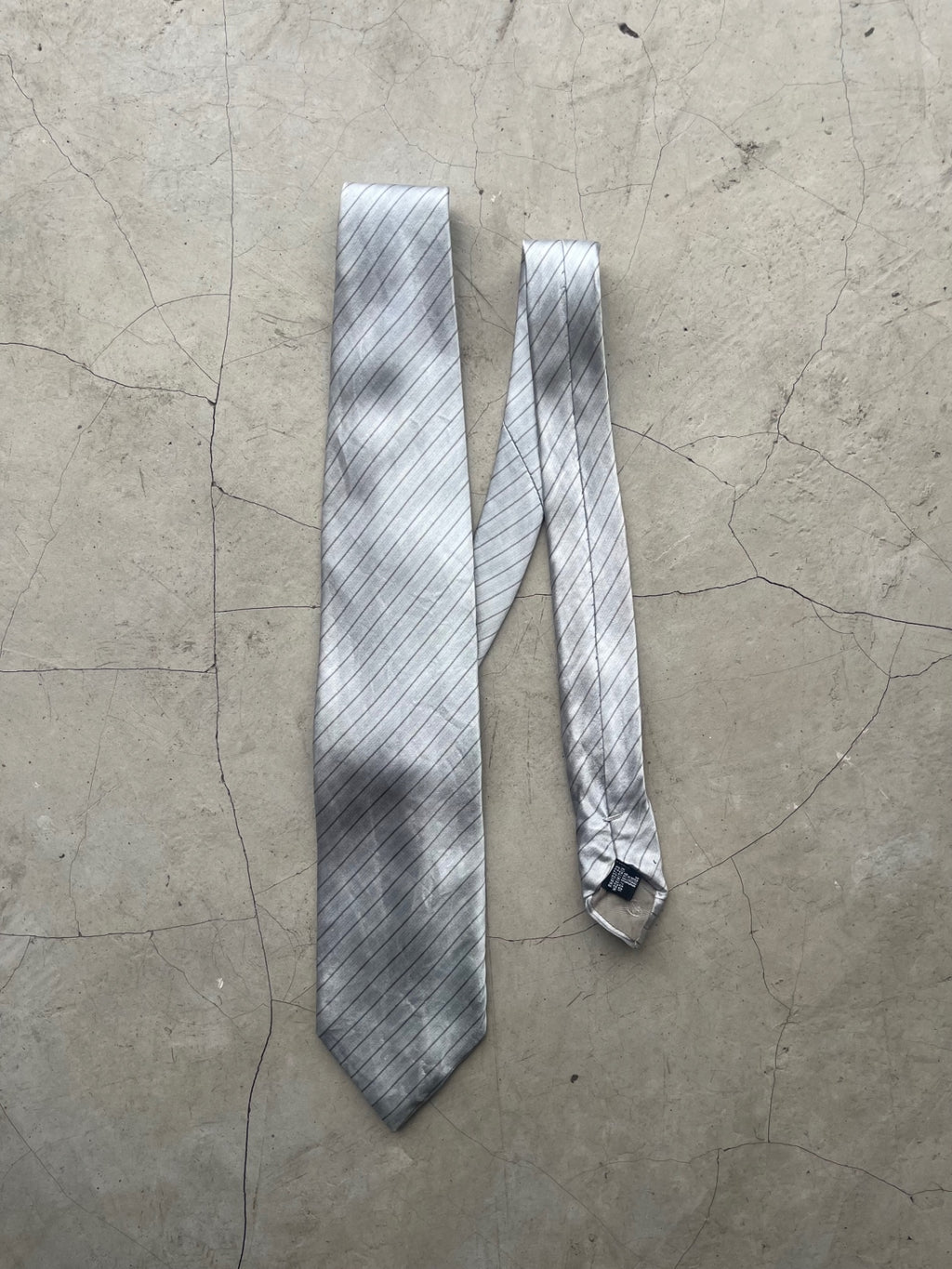 Giorgio Armani Silver Striped Tie