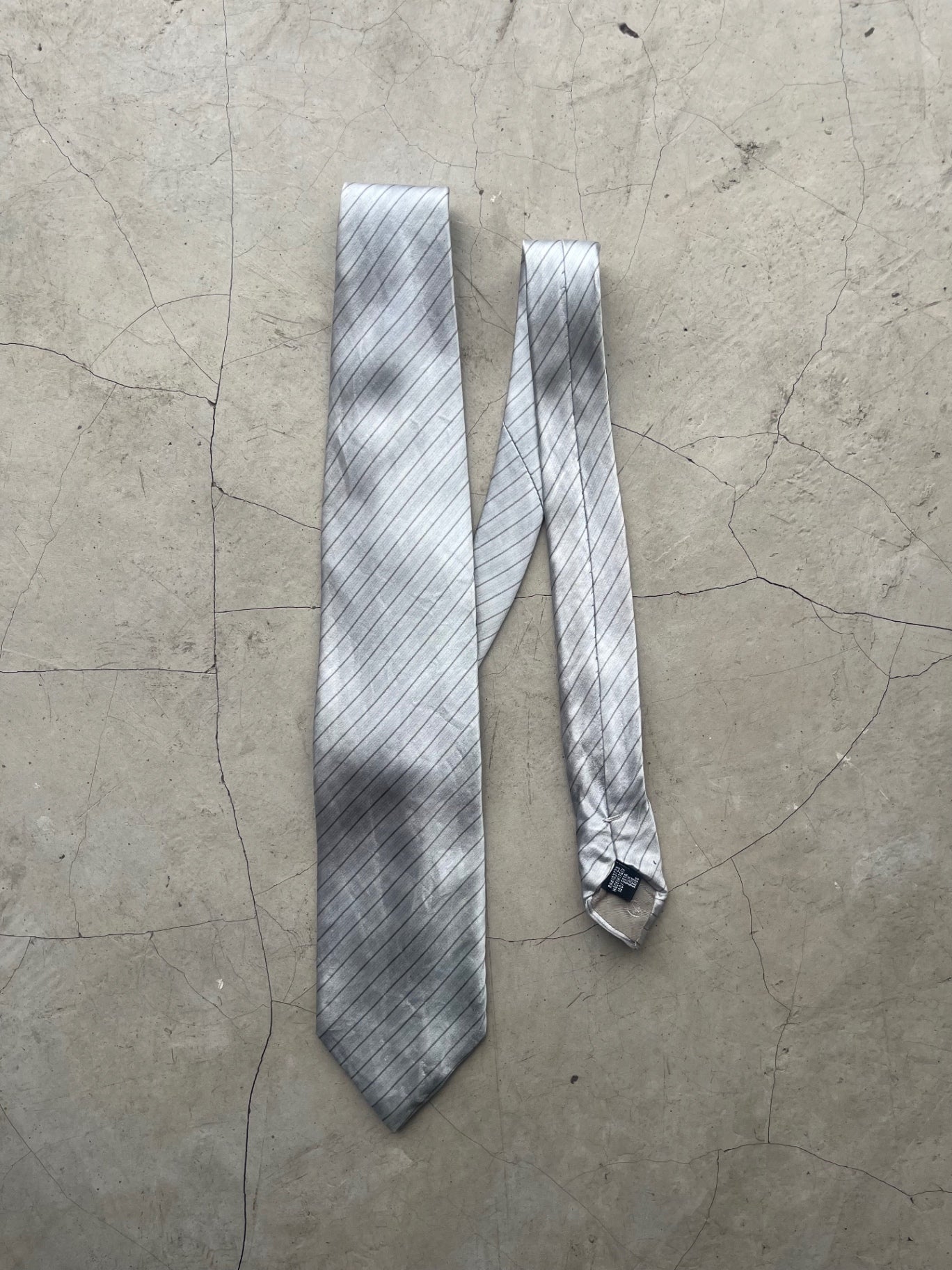 Giorgio Armani Silver Striped Tie