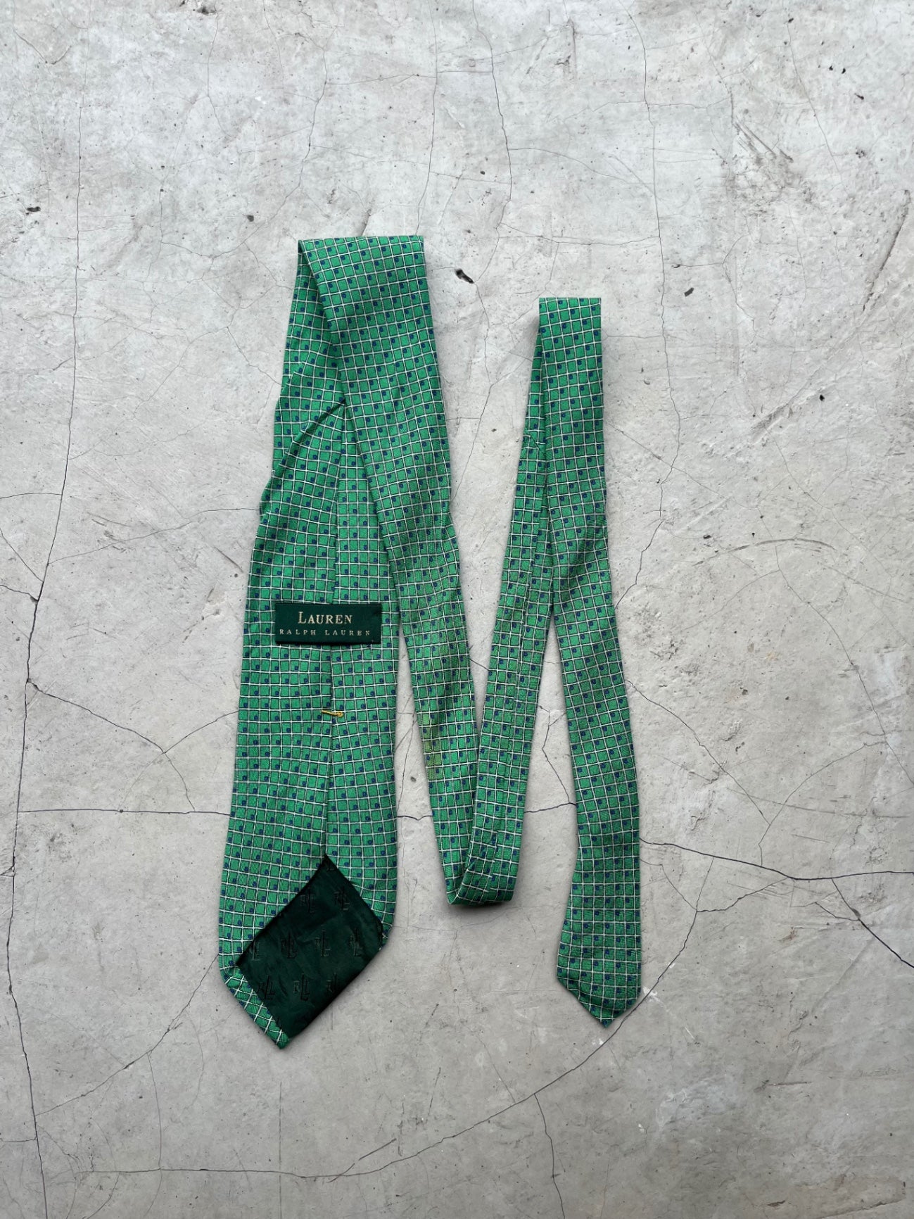 Lauren Ralph Lauren Green Printed Tie