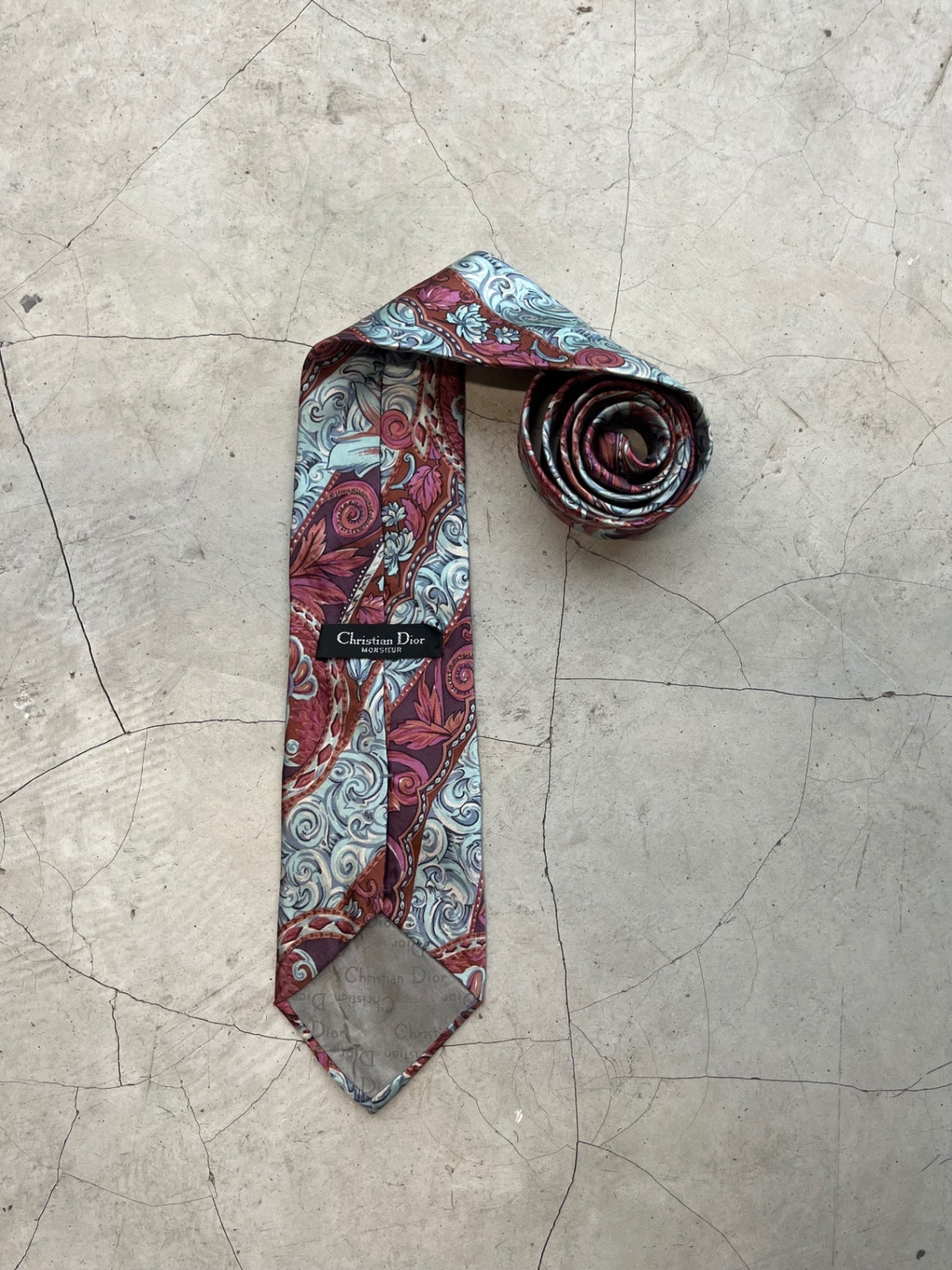 Christian Dior Floral Printed Tie