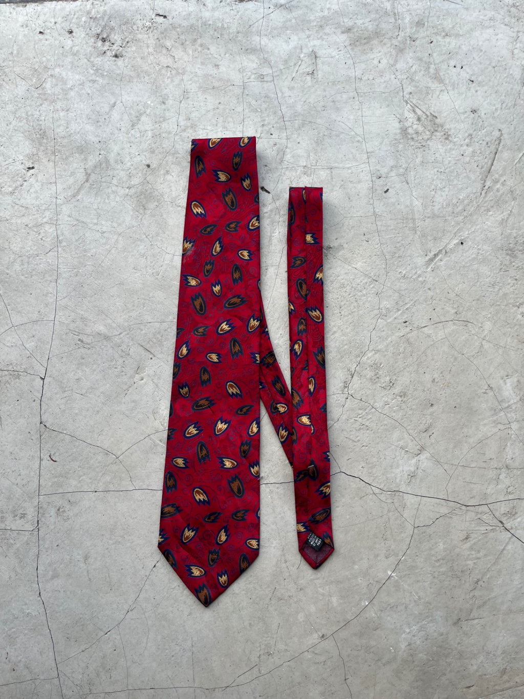 Christian Dior Monsieur Red Printed Tie