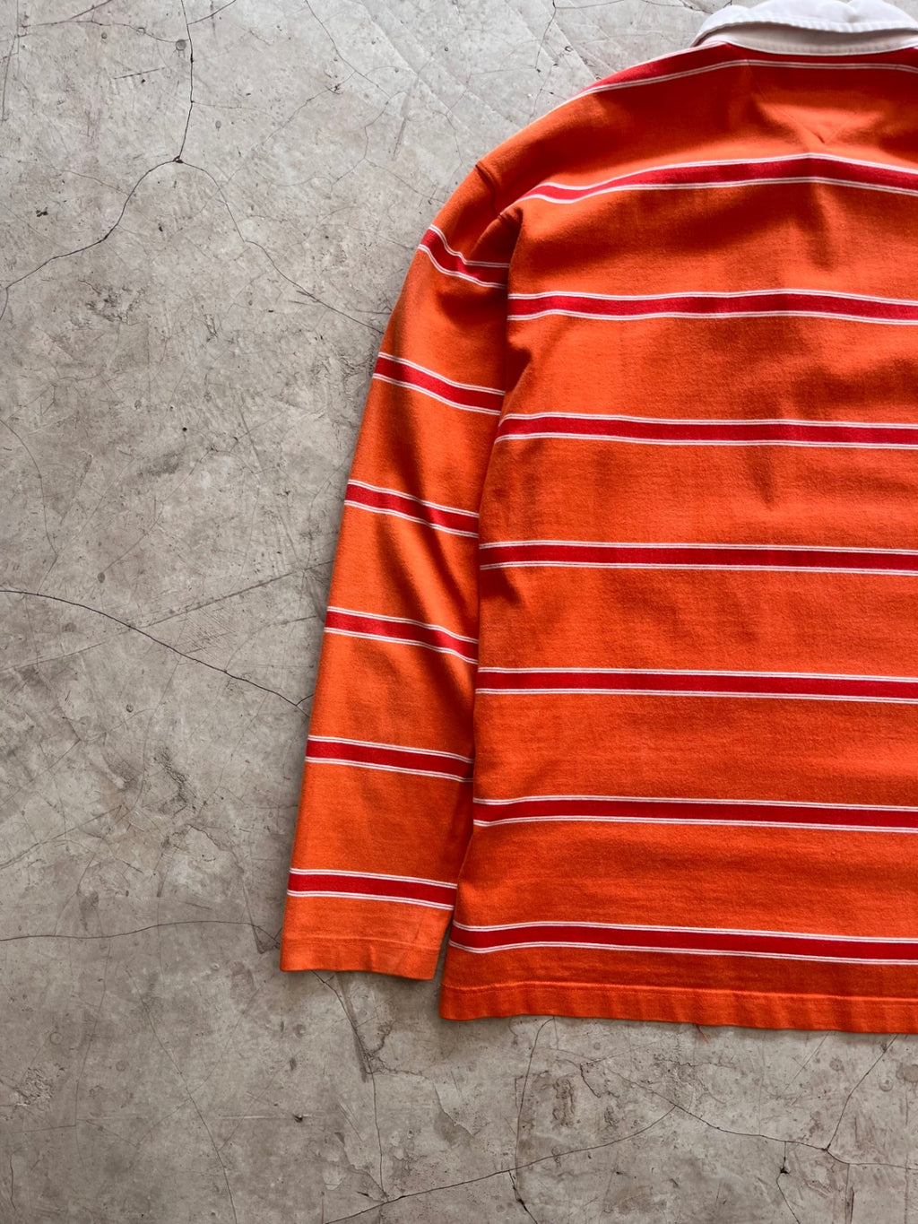 Tommy Hilfiger Orange Striped Rugby Shirt