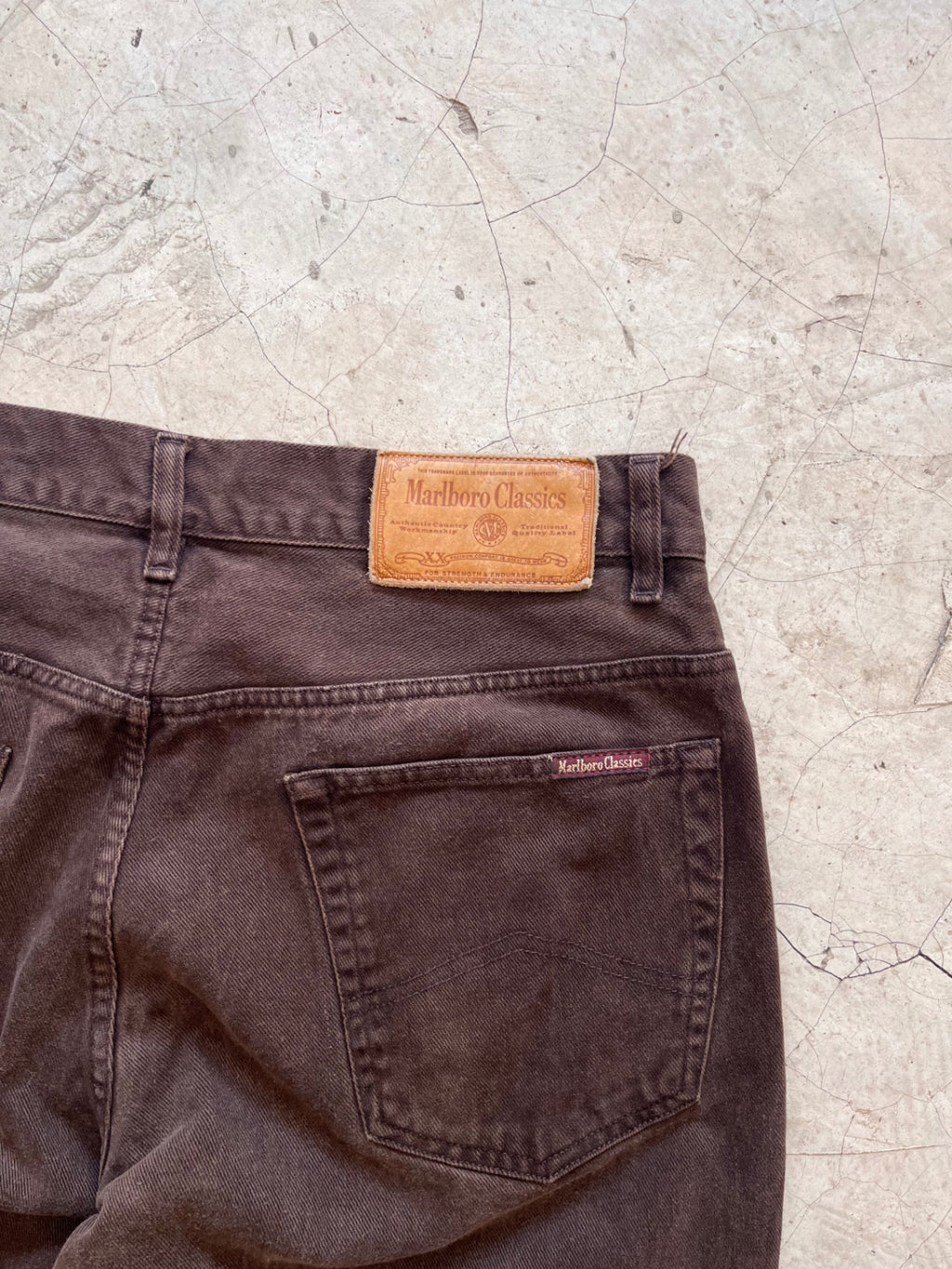Brown Marlboro Classics Jeans