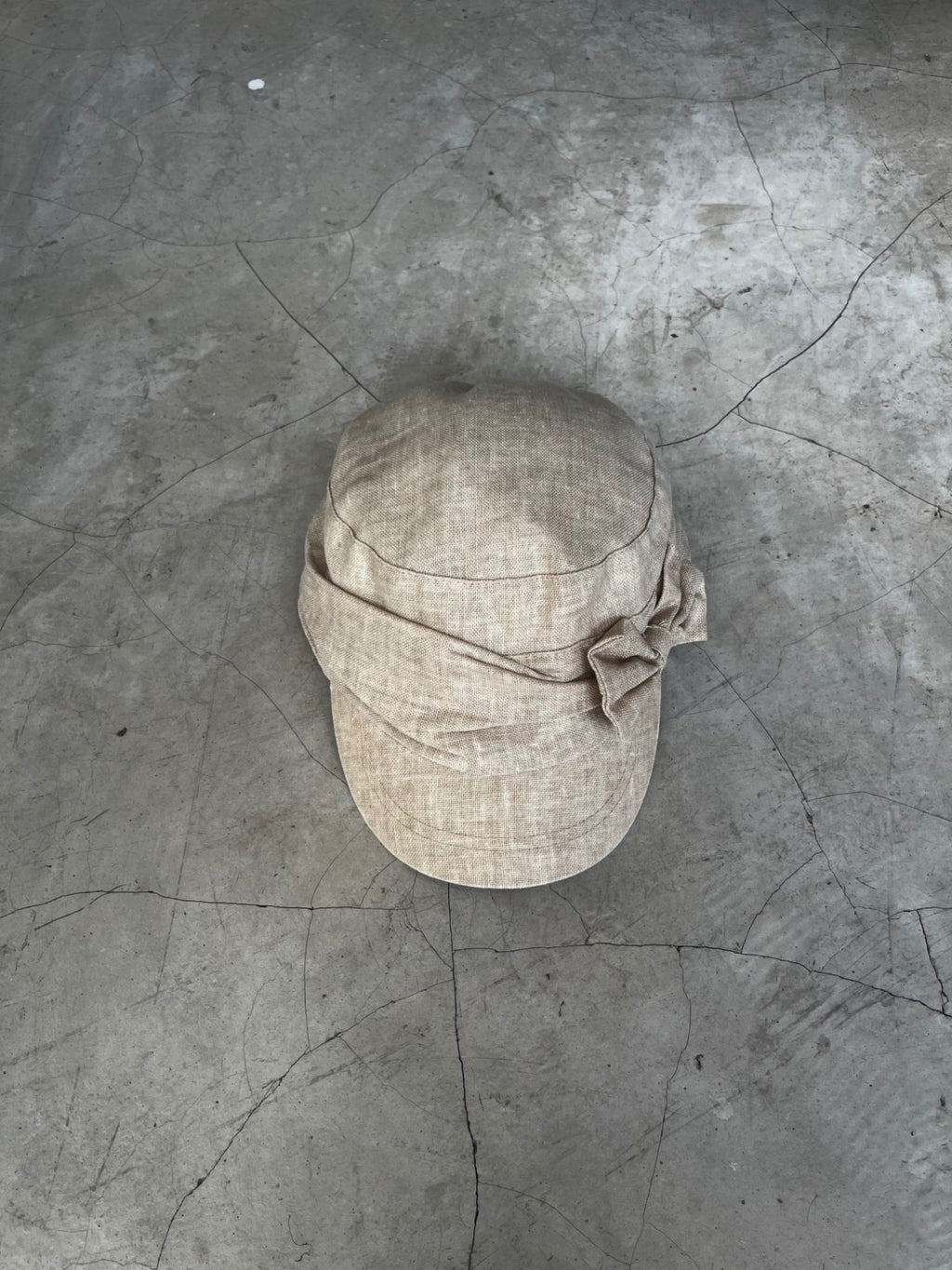 Beige Bow Cap
