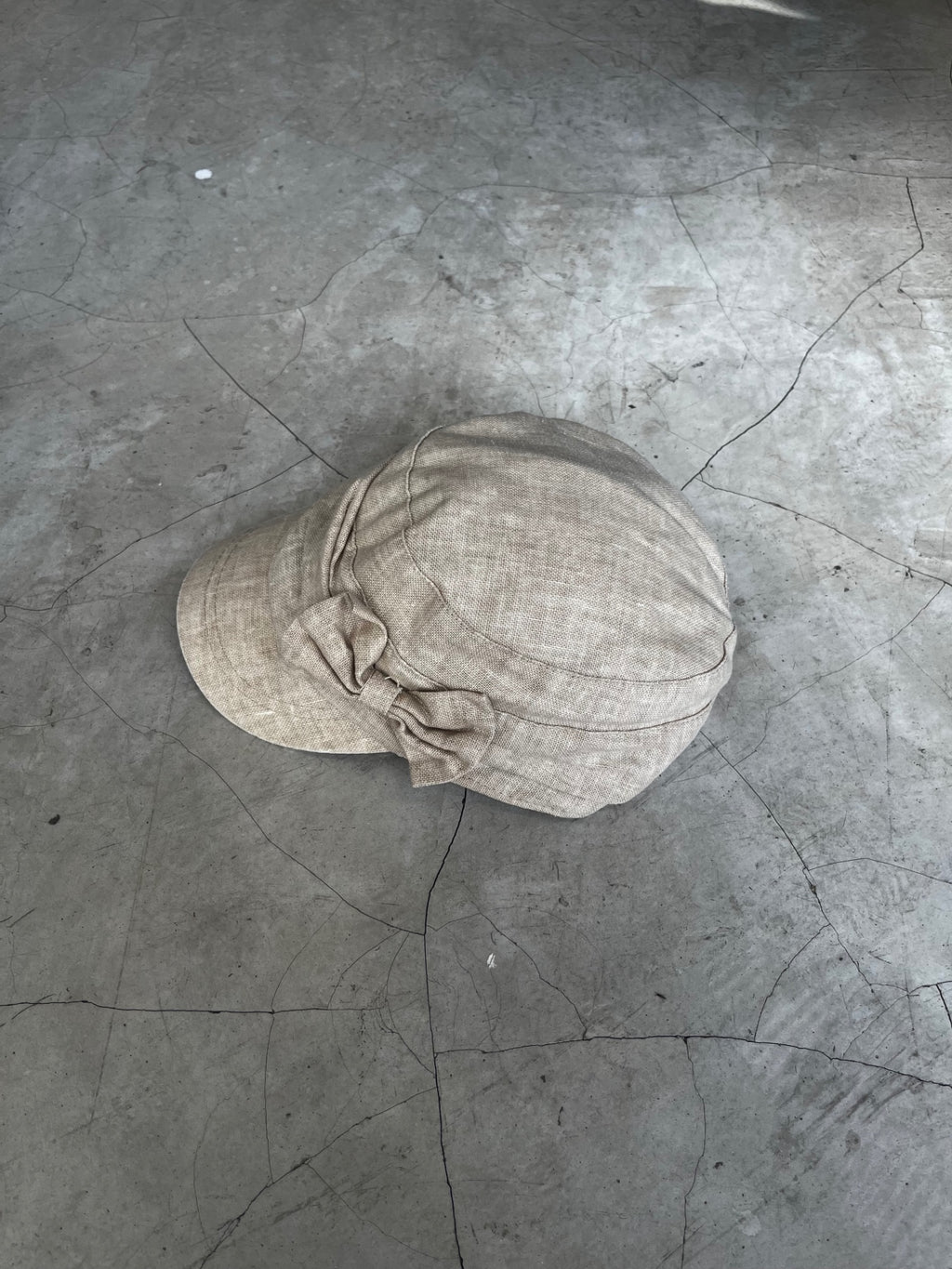 Beige Bow Cap