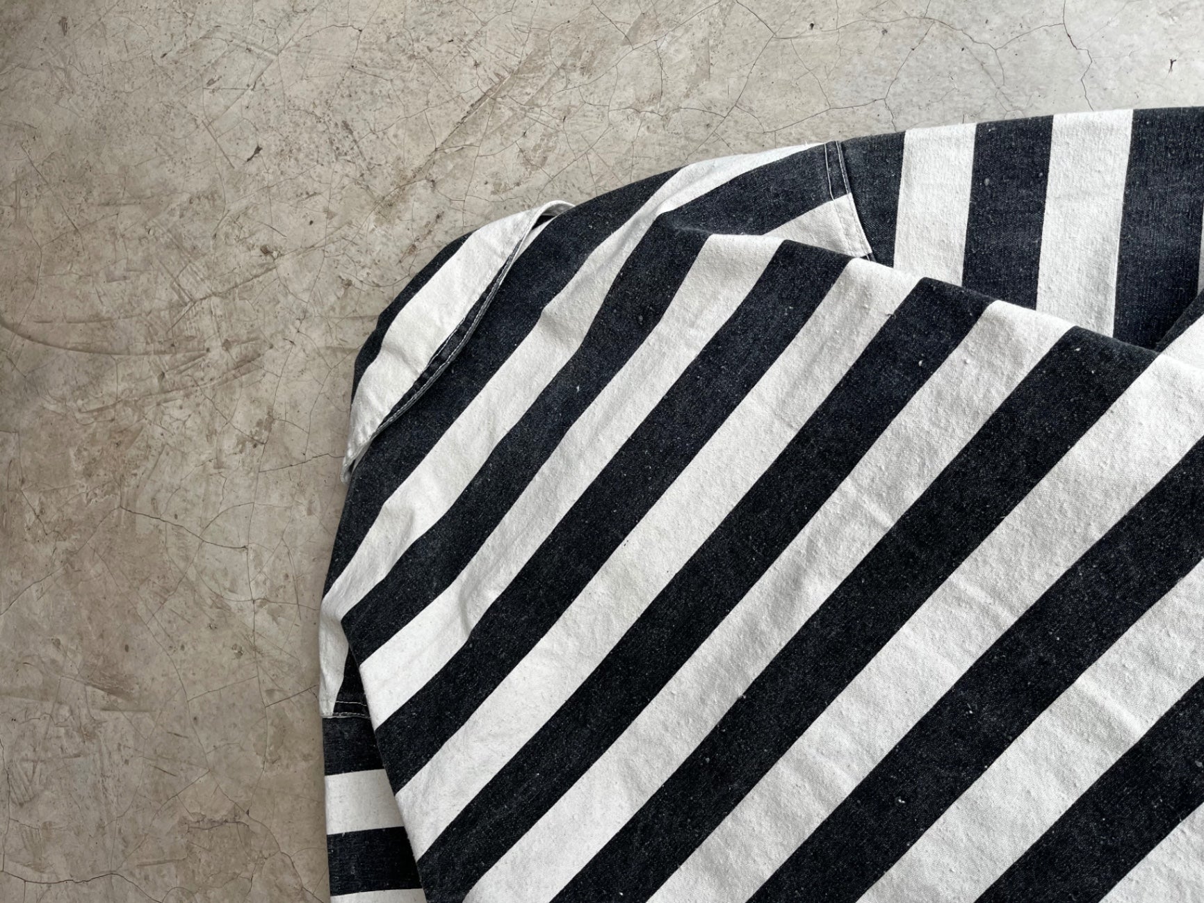 Black and White Striped Canvas Sailor Jacket