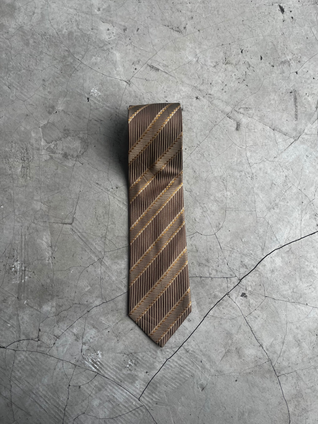 Lanvin Gold Striped Tie