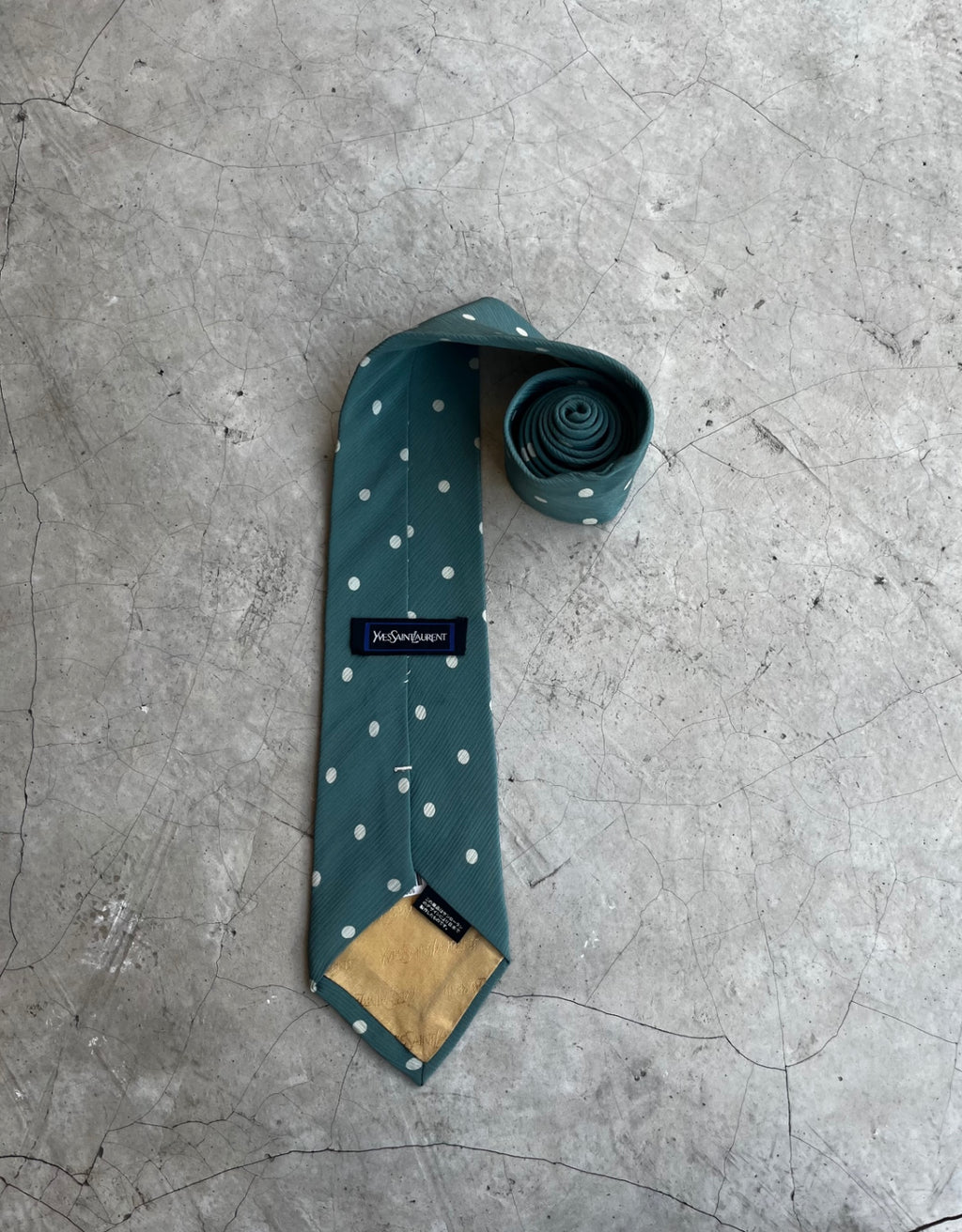 Yves Saint Laurent Polka Dot Tie