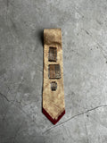 Yves Saint Laurent Beige Red Tip Tie