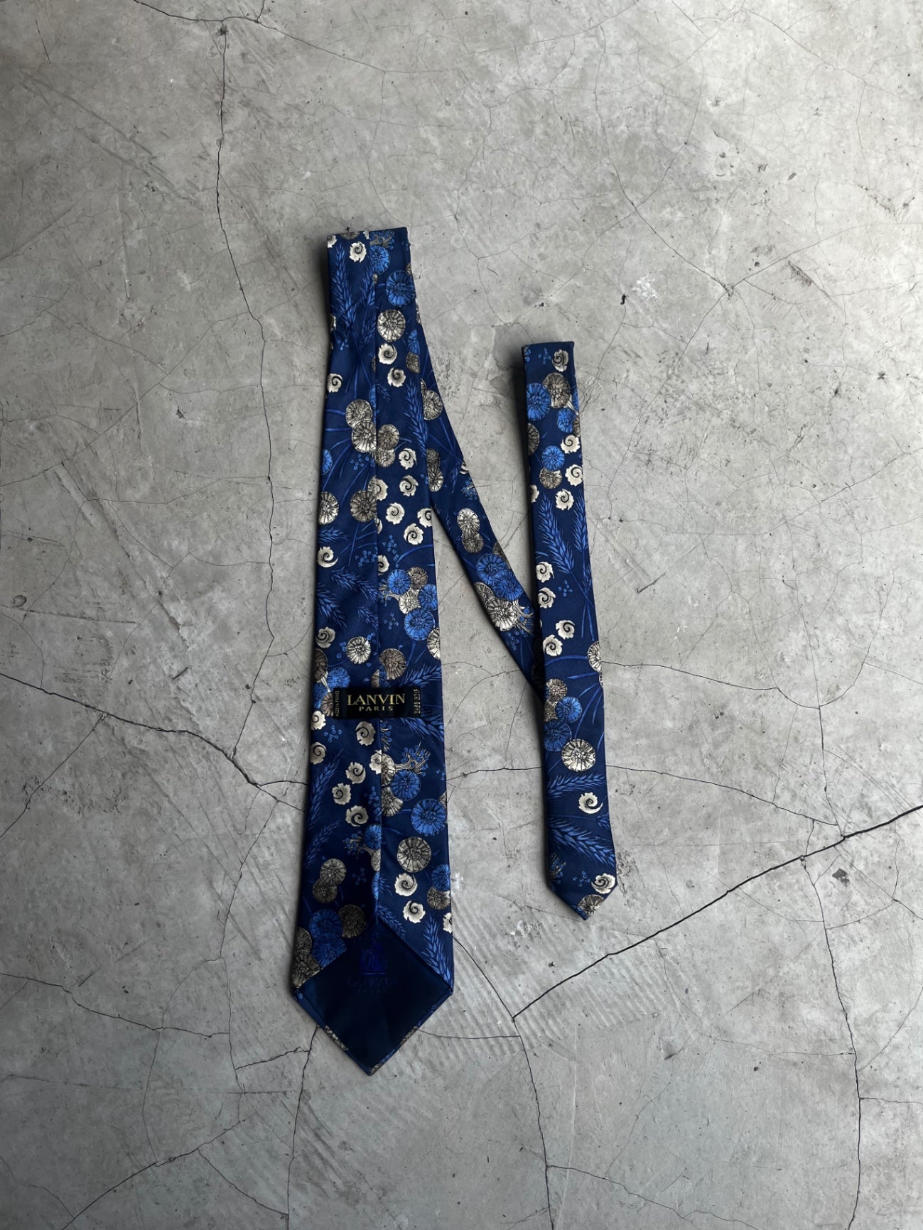 Lanvin Blue Floral Printed Tie