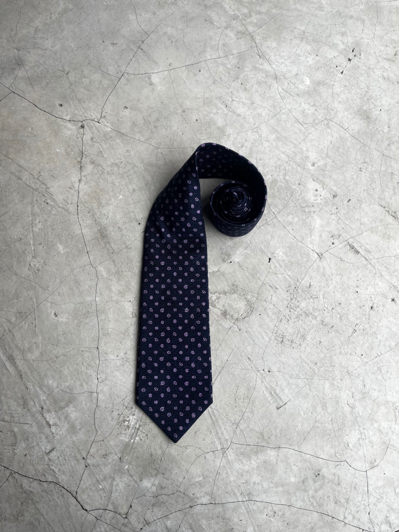 Bulgari Spiral Printed Tie