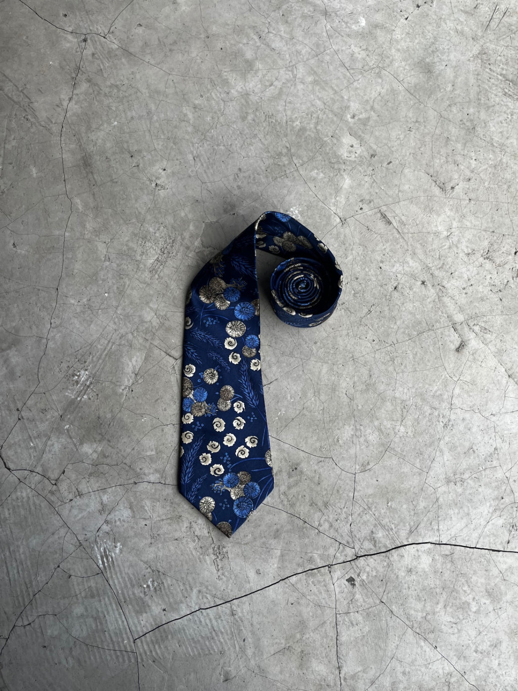 Lanvin Blue Floral Printed Tie
