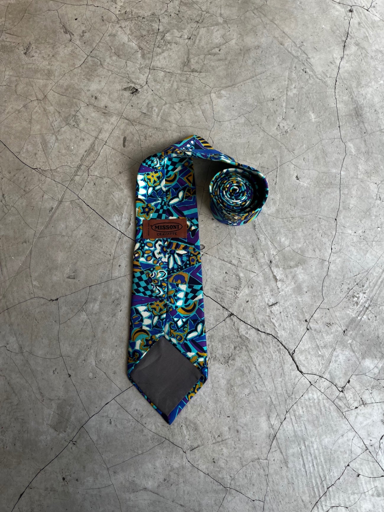 Missoni Cravatte Blue Patterned Tie