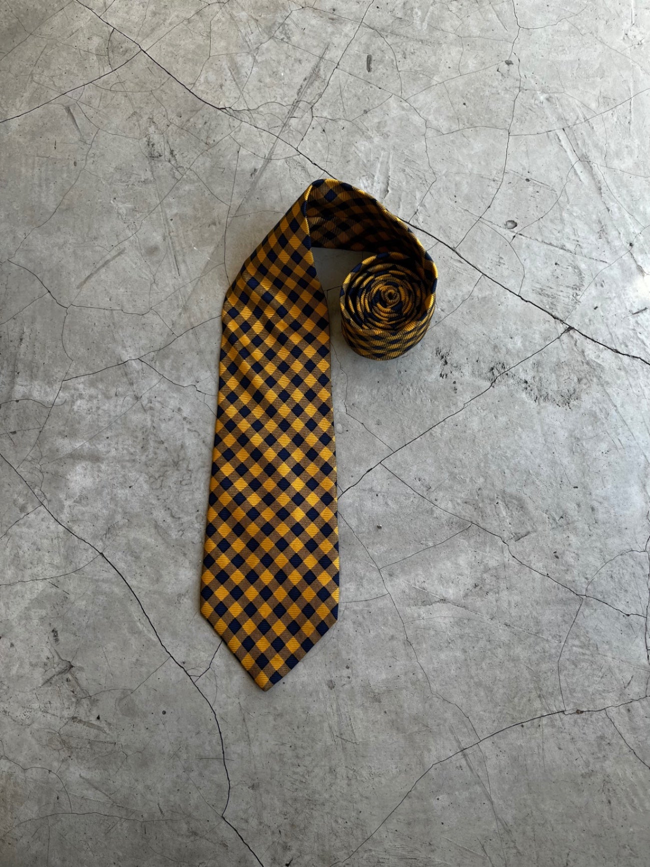 Lauren Ralph Lauren Yellow Checkered Tie