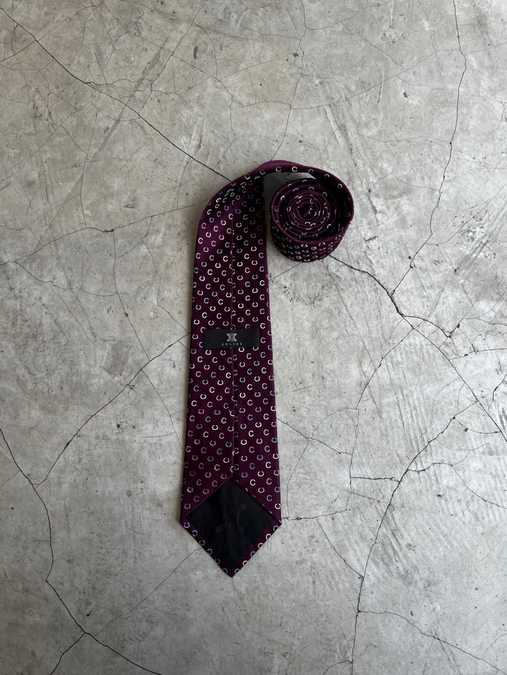 Celine Monogram Silk Tie