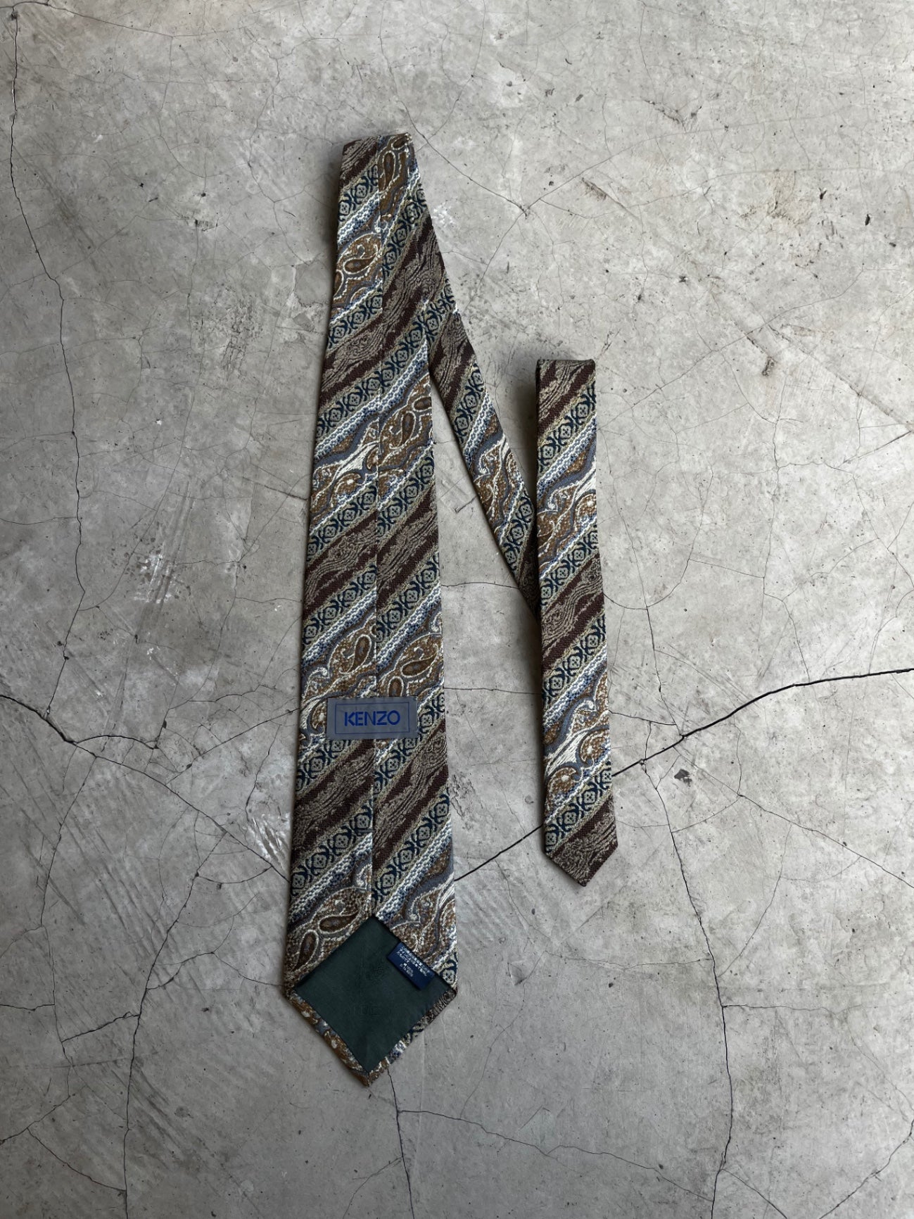 Kenzo Geometric Striped Tie