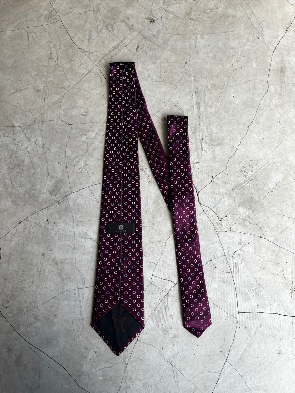 Celine Monogram Silk Tie