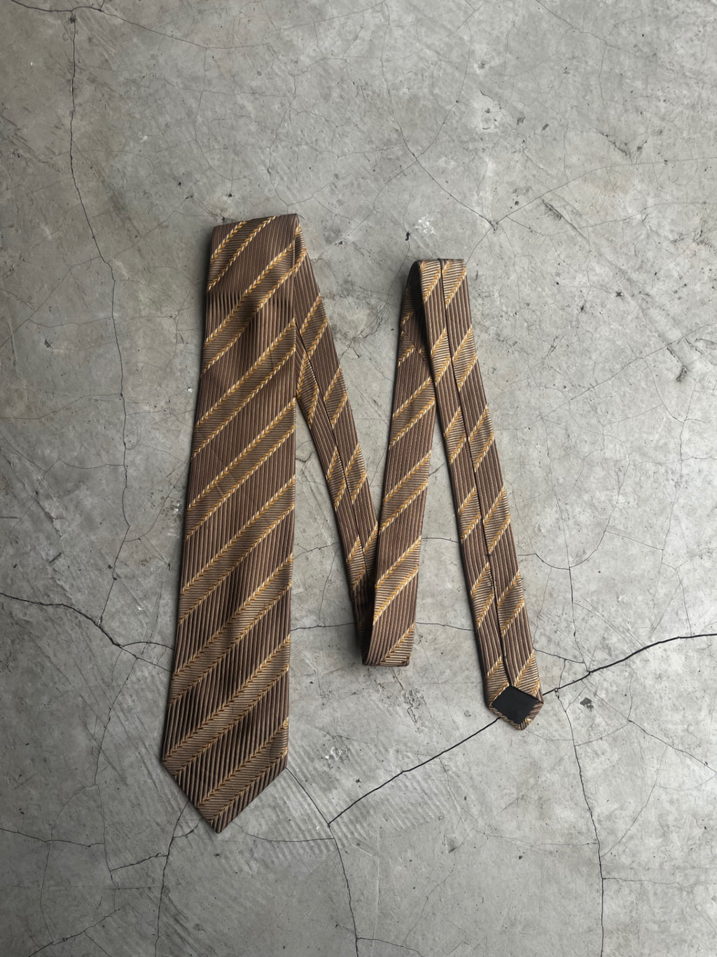 Lanvin Gold Striped Tie