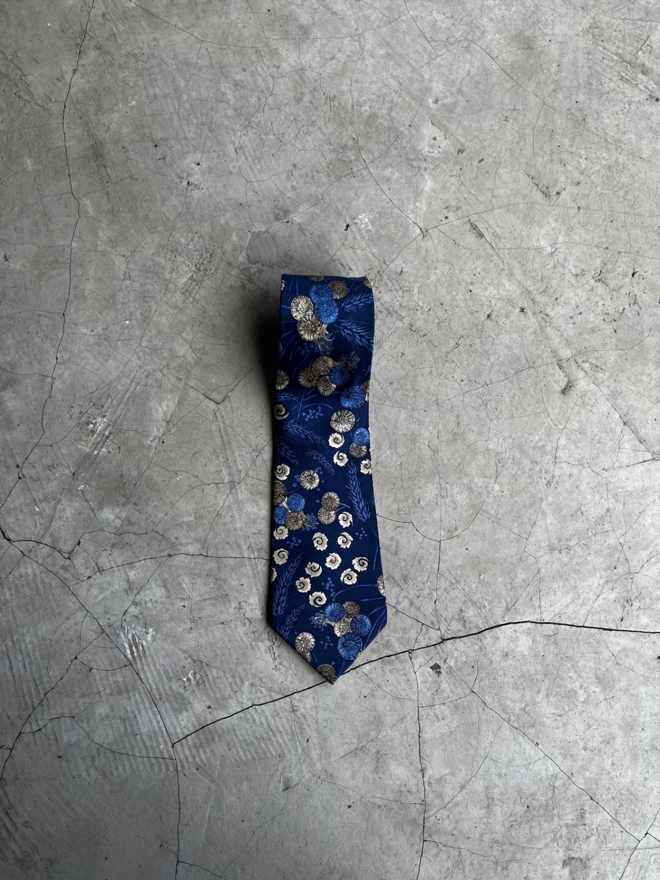 Lanvin Blue Floral Printed Tie