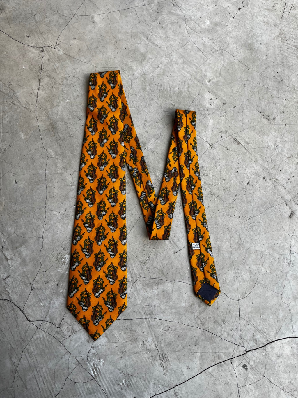 Christian Dior Violin Printed Tie