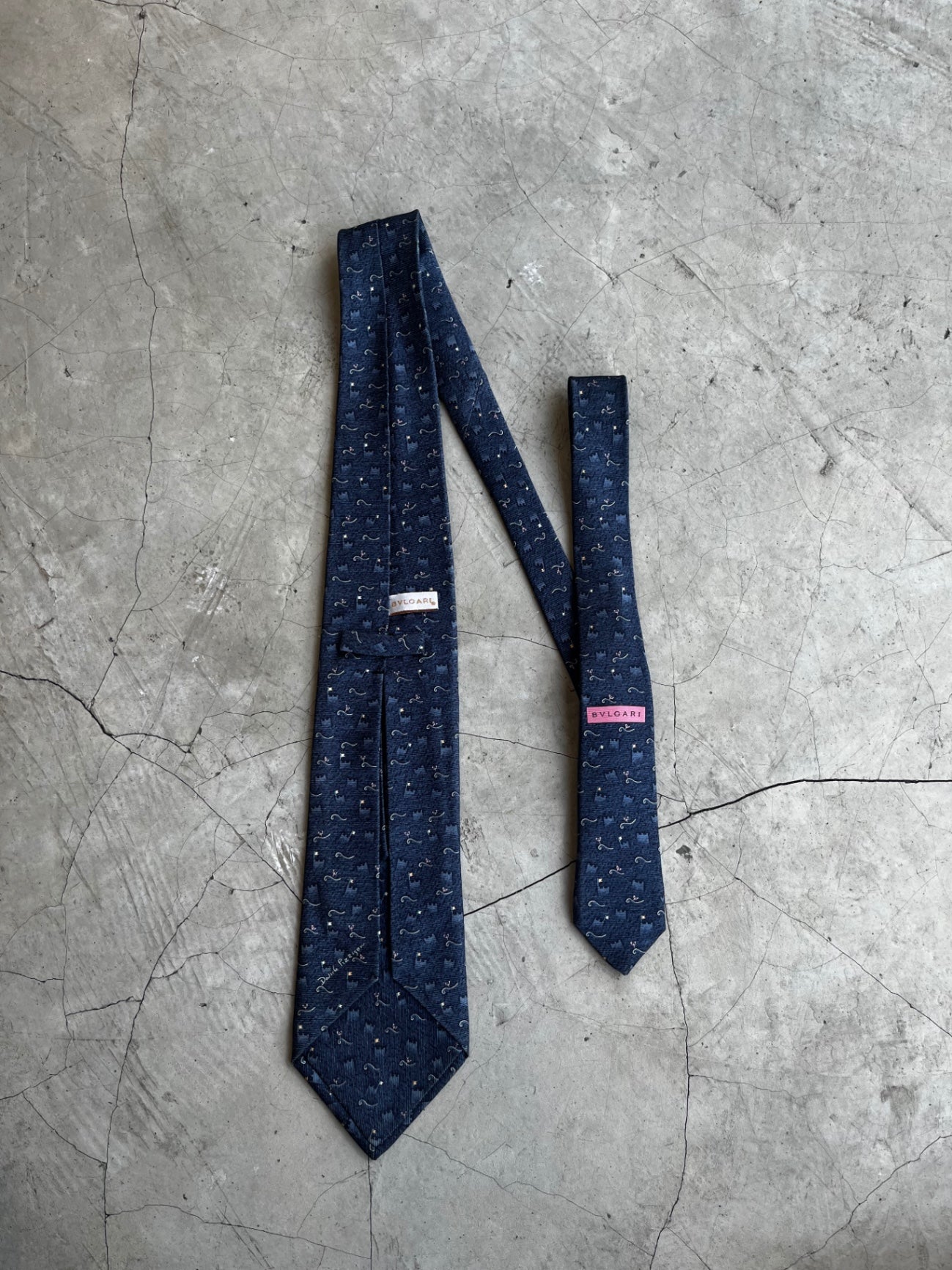 Bulgari Castle Printed Tie