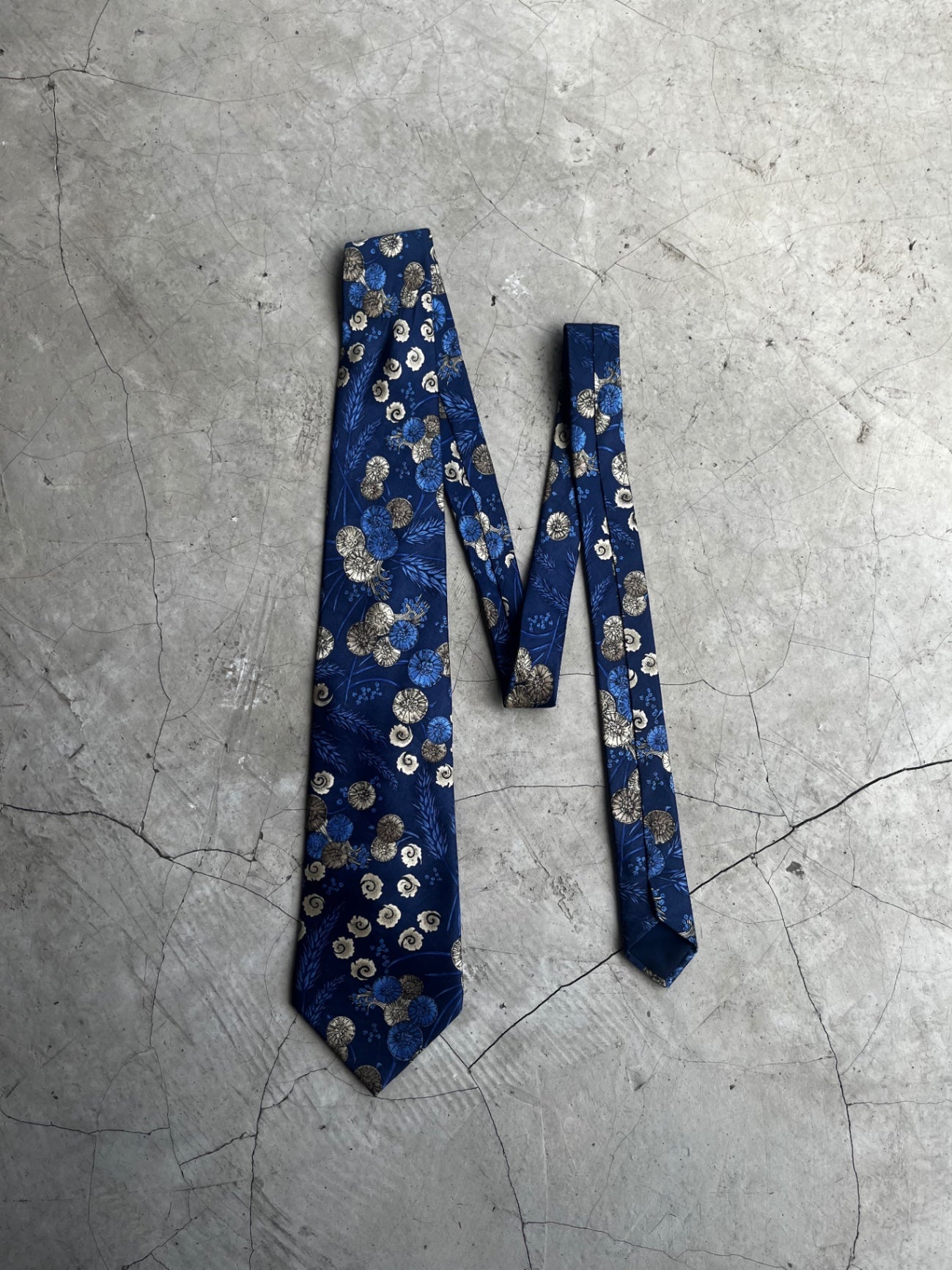 Lanvin Blue Floral Printed Tie