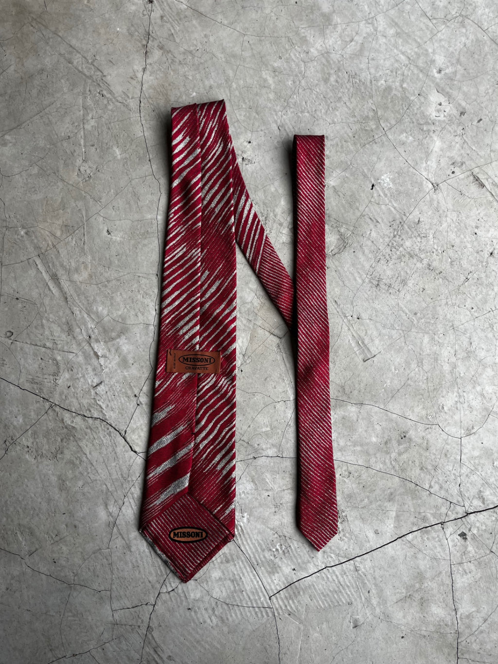 Missoni Cravatte Red and Silver Tie
